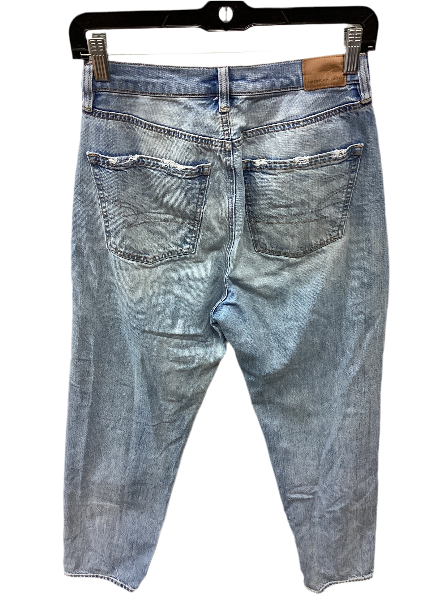 Jeans Wide Leg By American Eagle In Blue Denim, Size:4