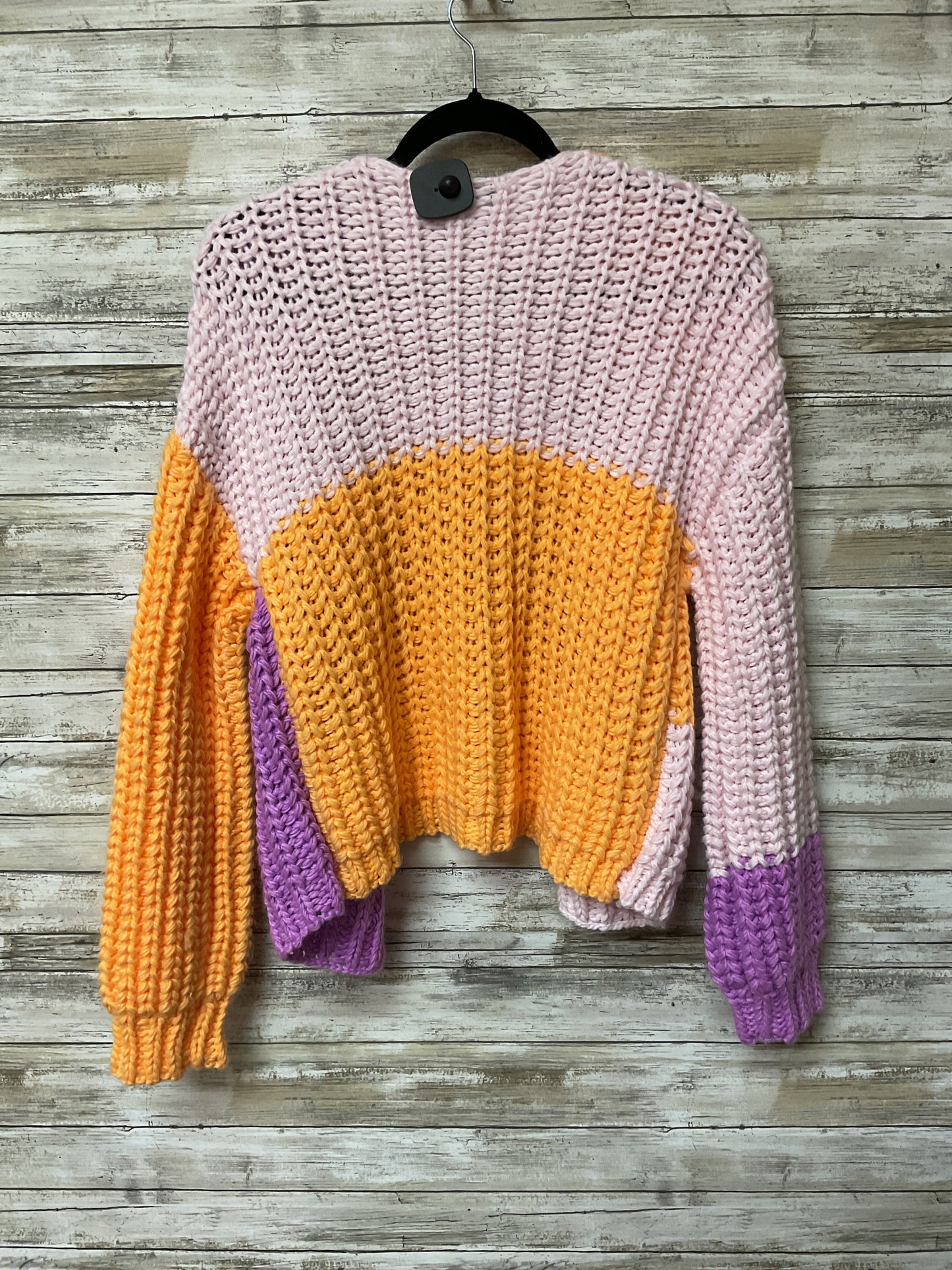 Sweater Cardigan By Wild Fable In Orange & Purple, Size:L