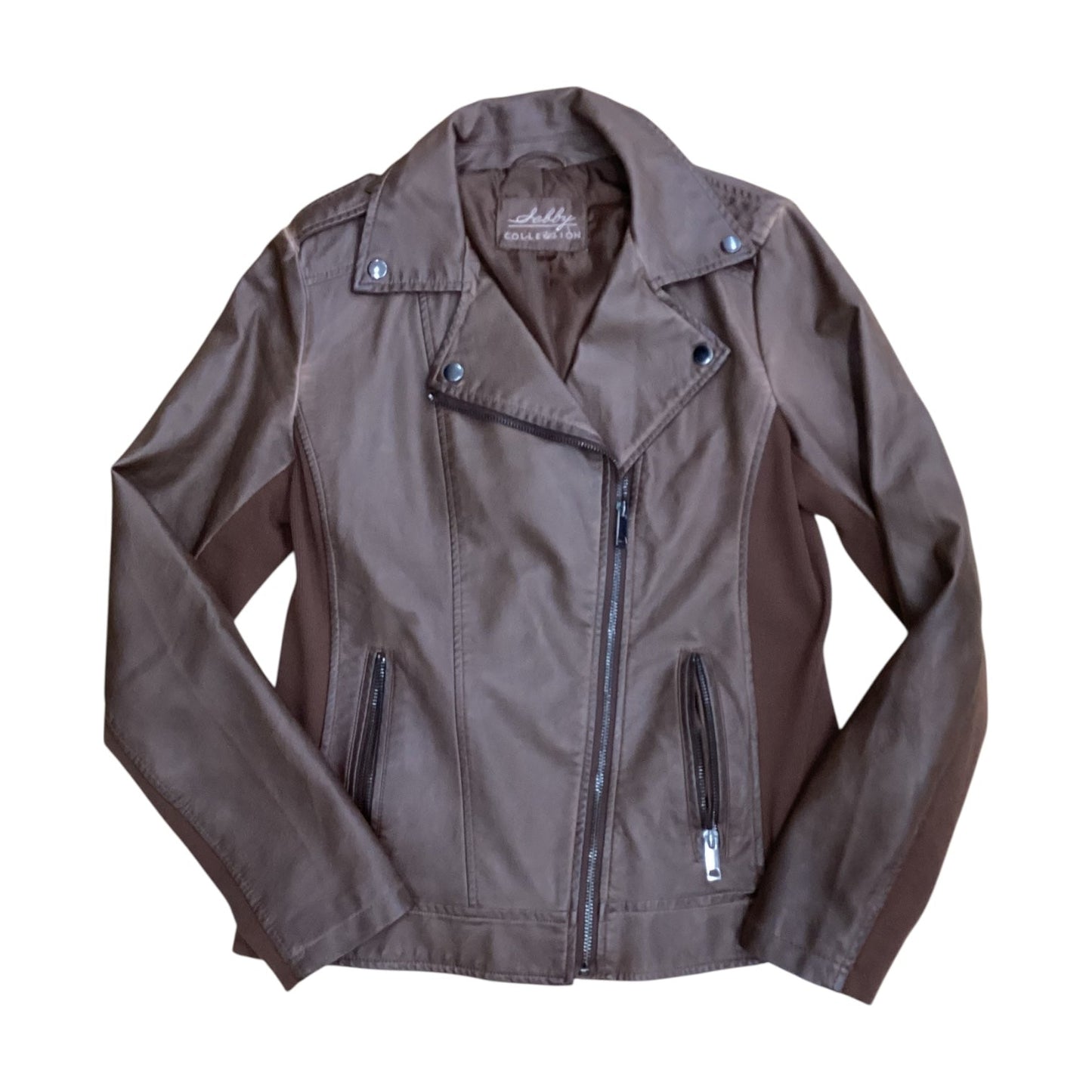 Jacket Moto By Sebby In Brown, Size:S