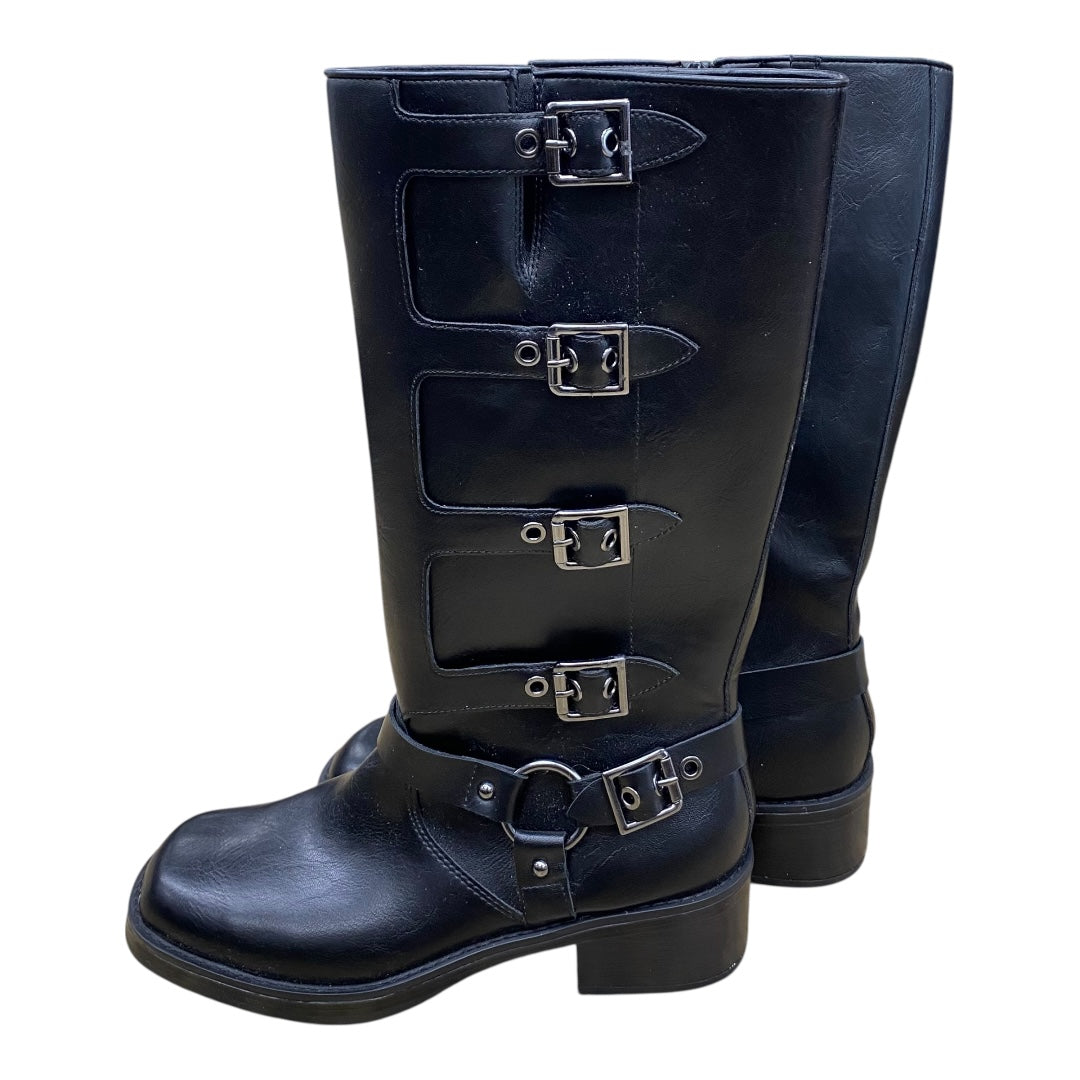 Boots Mid-Calf Heels By Wild Fable In Black, Size:8.5