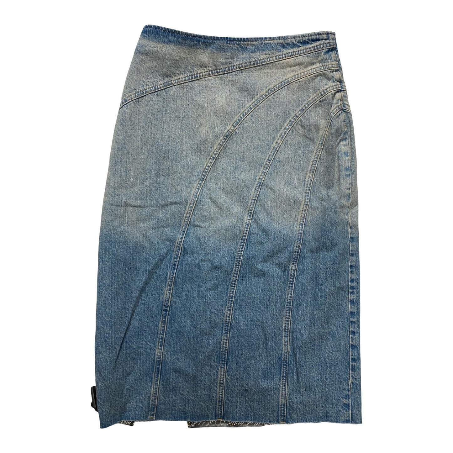 Skirt Maxi By Zara In Blue Denim, Size:S