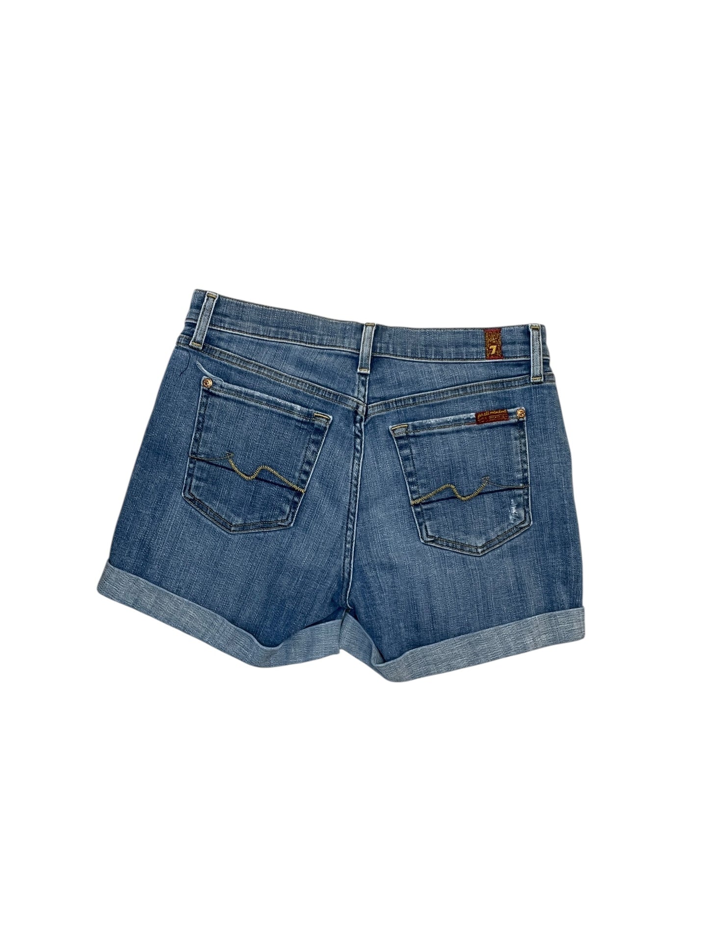 Shorts By 7 For All Mankind In Blue Denim, Size:S