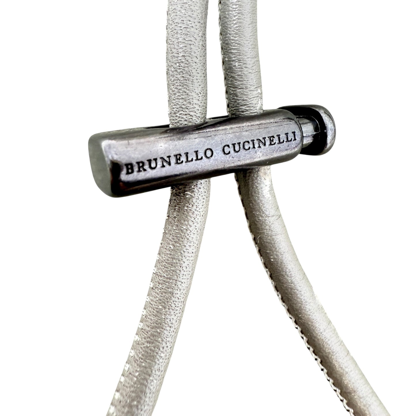 Suede Phone Crossbody Designer By Brunello Cucinelli, Size: Small