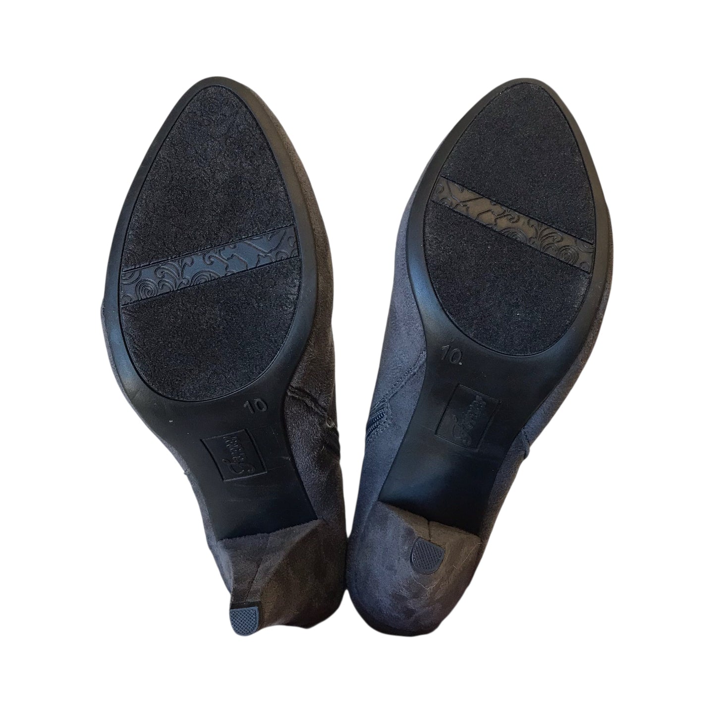 Boots Ankle Heels By Forever In Grey, Size:10
