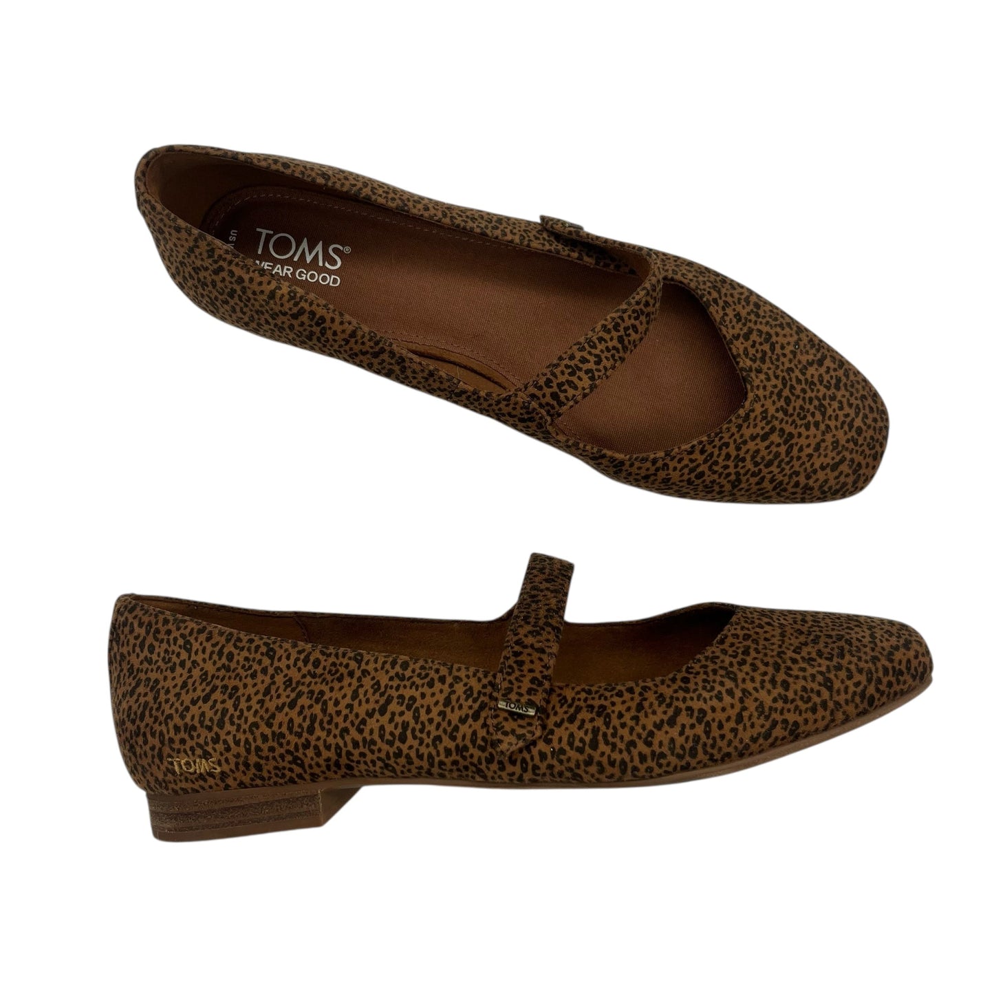 Shoes Flats By Toms In Animal Print, Size:9