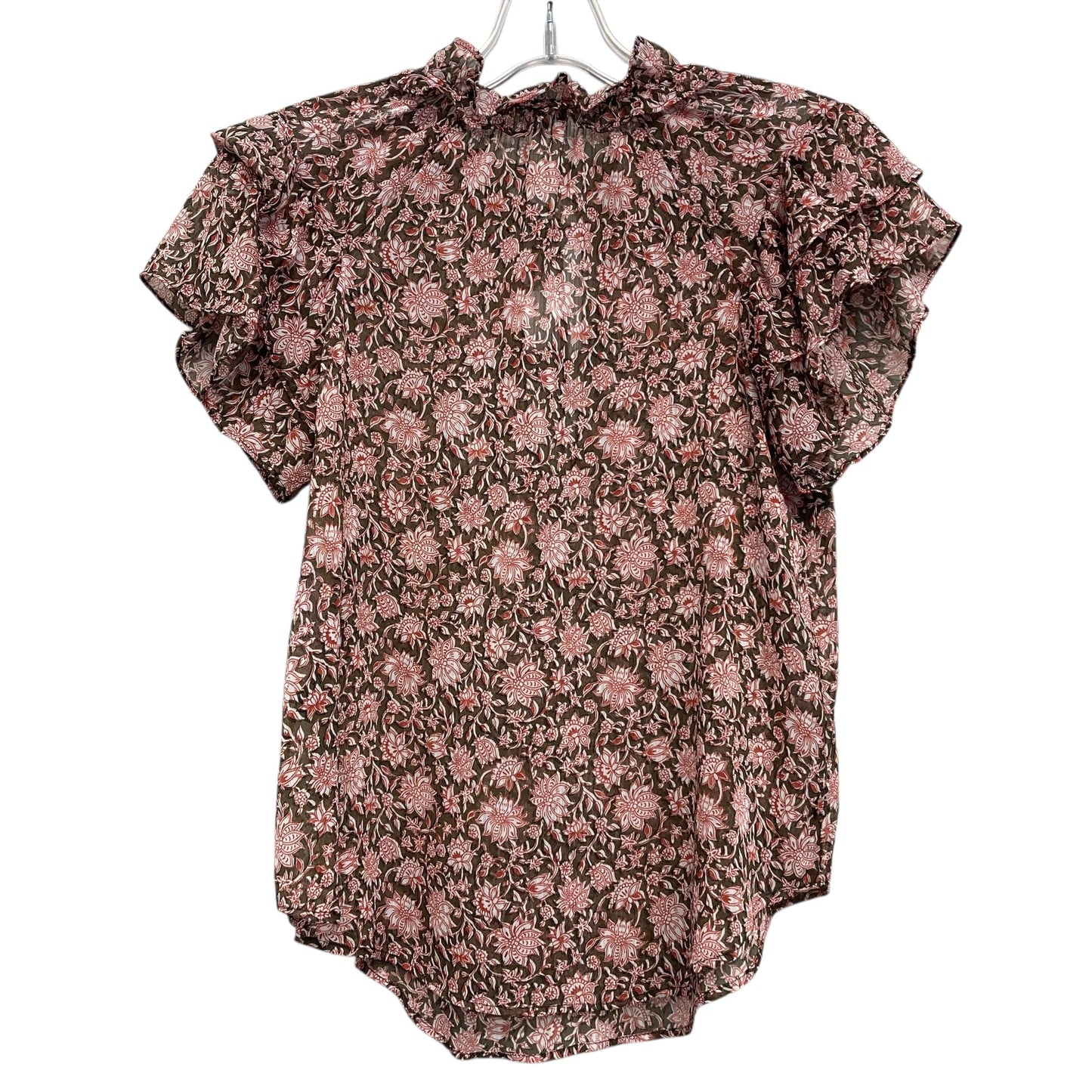 Top Ss By Anthropologie In Brown & Red, Size:Xs