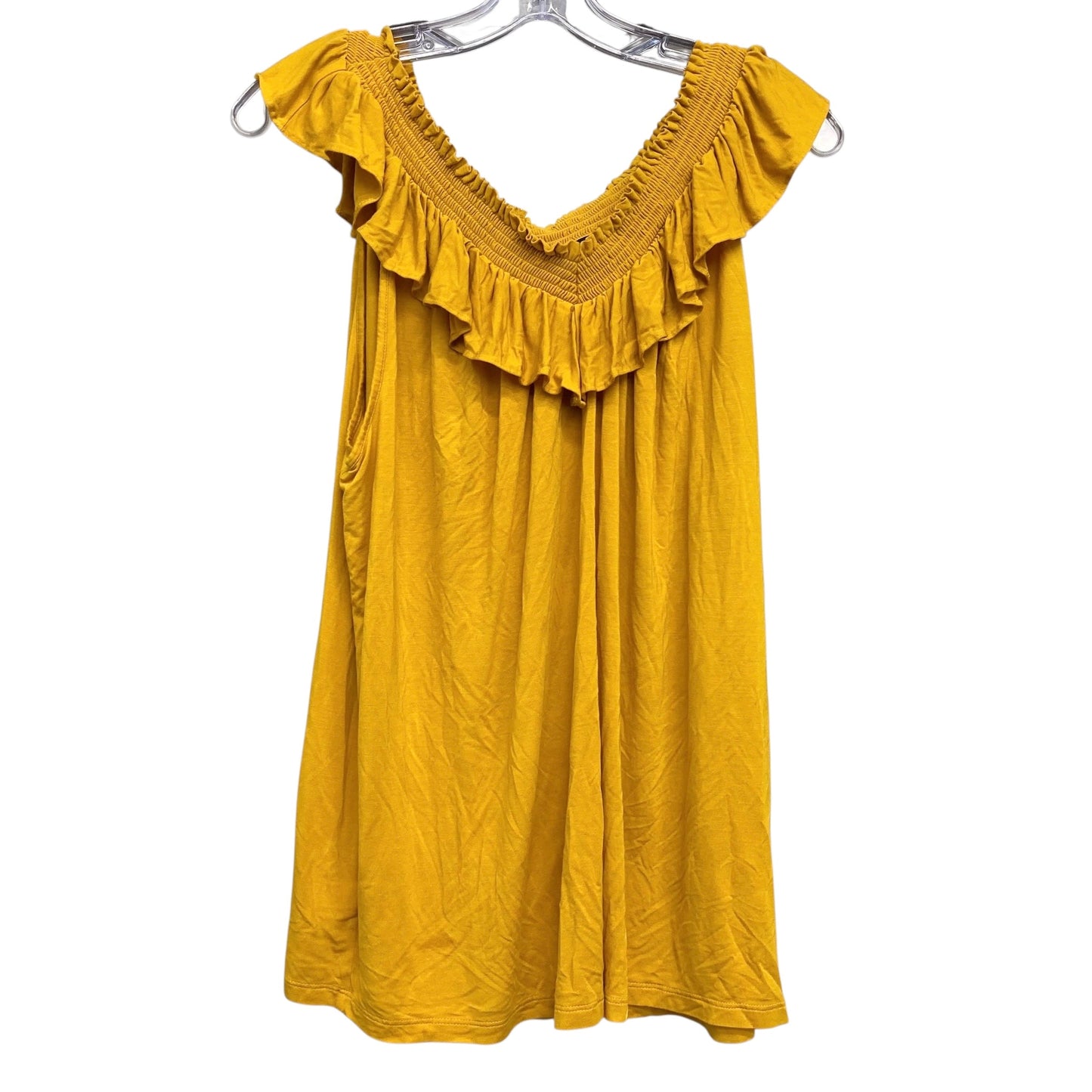 Top Sleeveless Basic By Ann Taylor In Yellow, Size:Xl