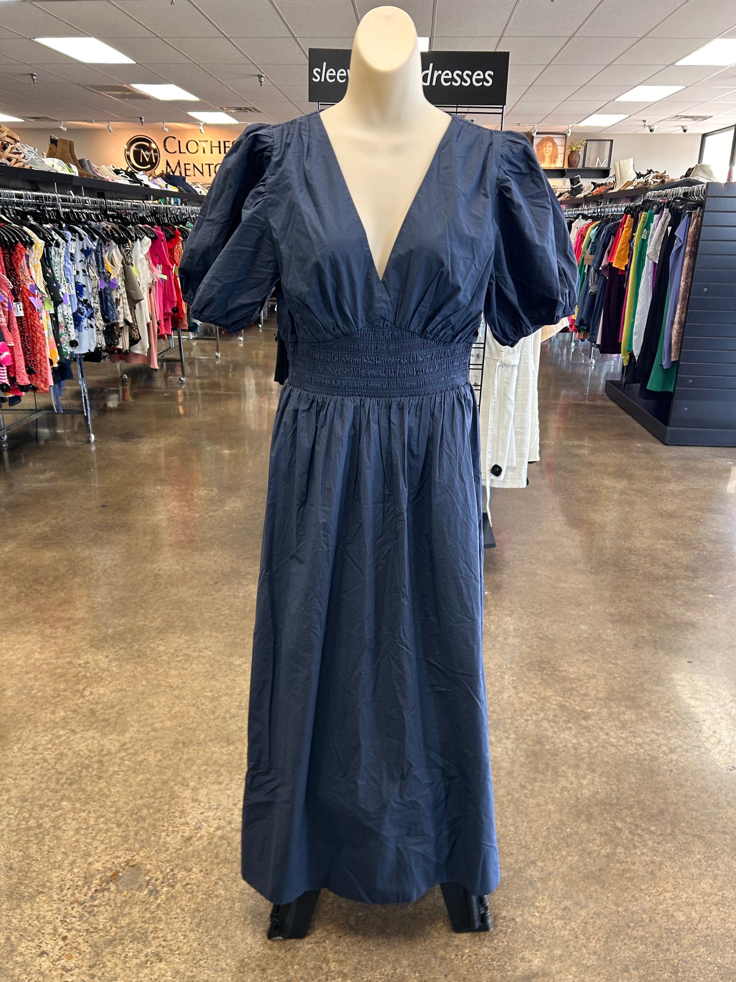 Dress Casual Maxi By Birds Of Paradis By Trovata In Navy, Size:M