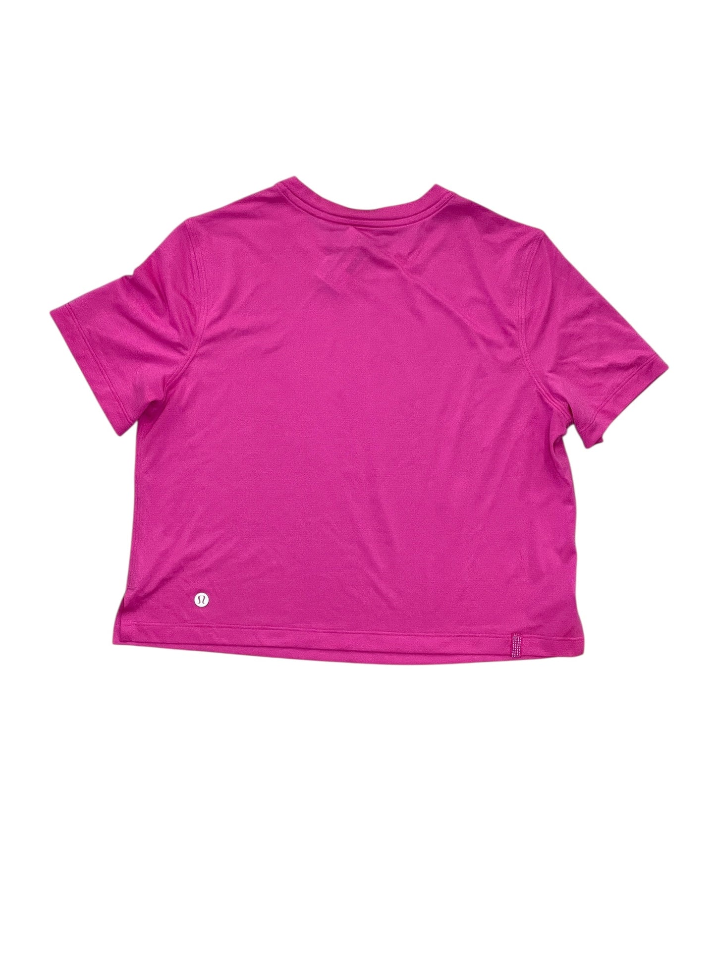 Athletic Top Ss By Lululemon In Pink, Size:M