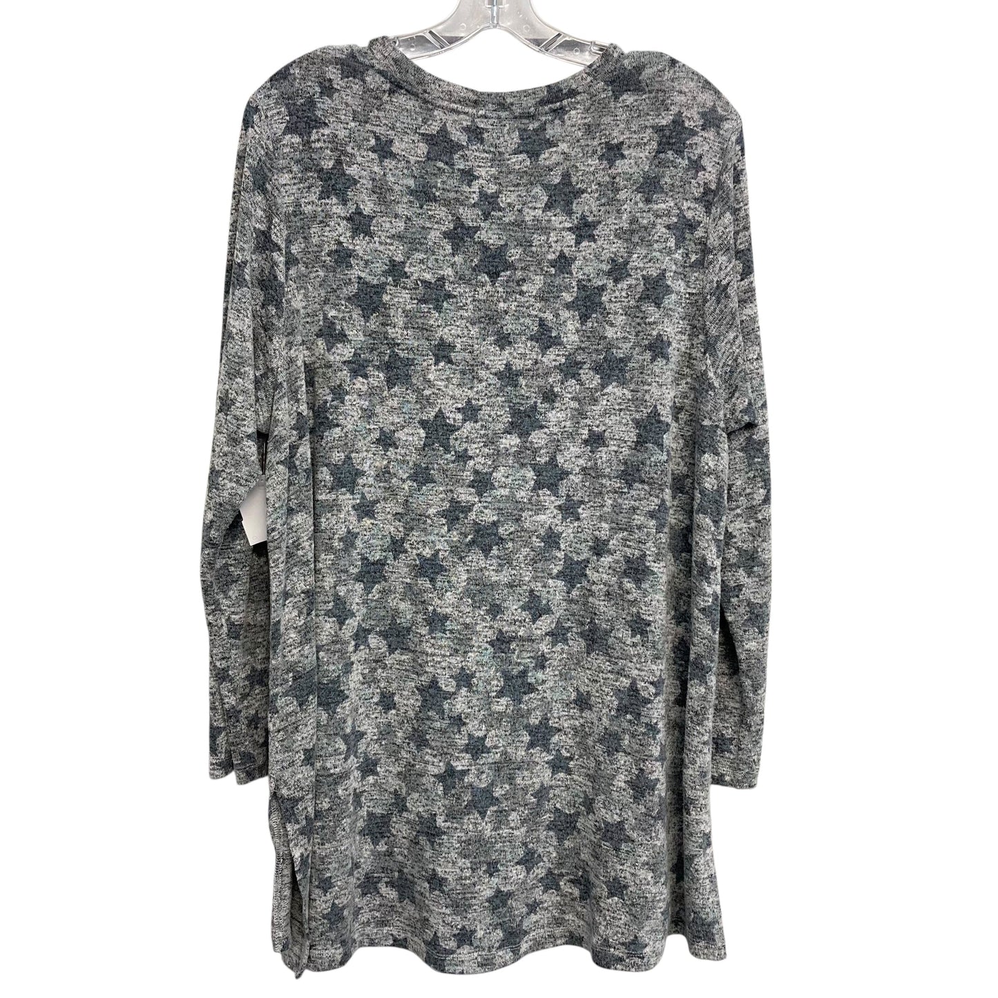 Top Ls By Bobeau In Grey, Size:1X