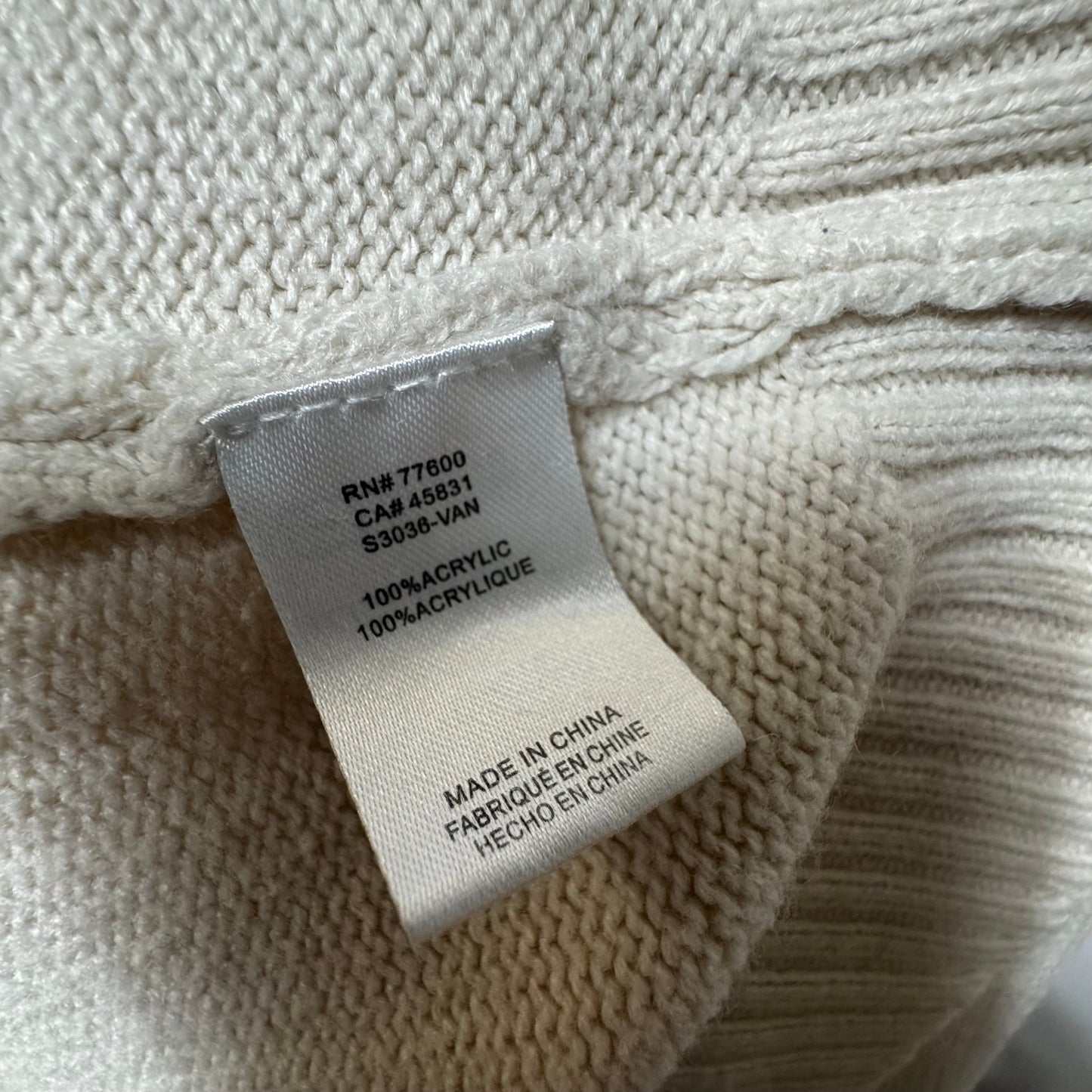 Sweater By Saltwater Luxe In Cream, Size: M
