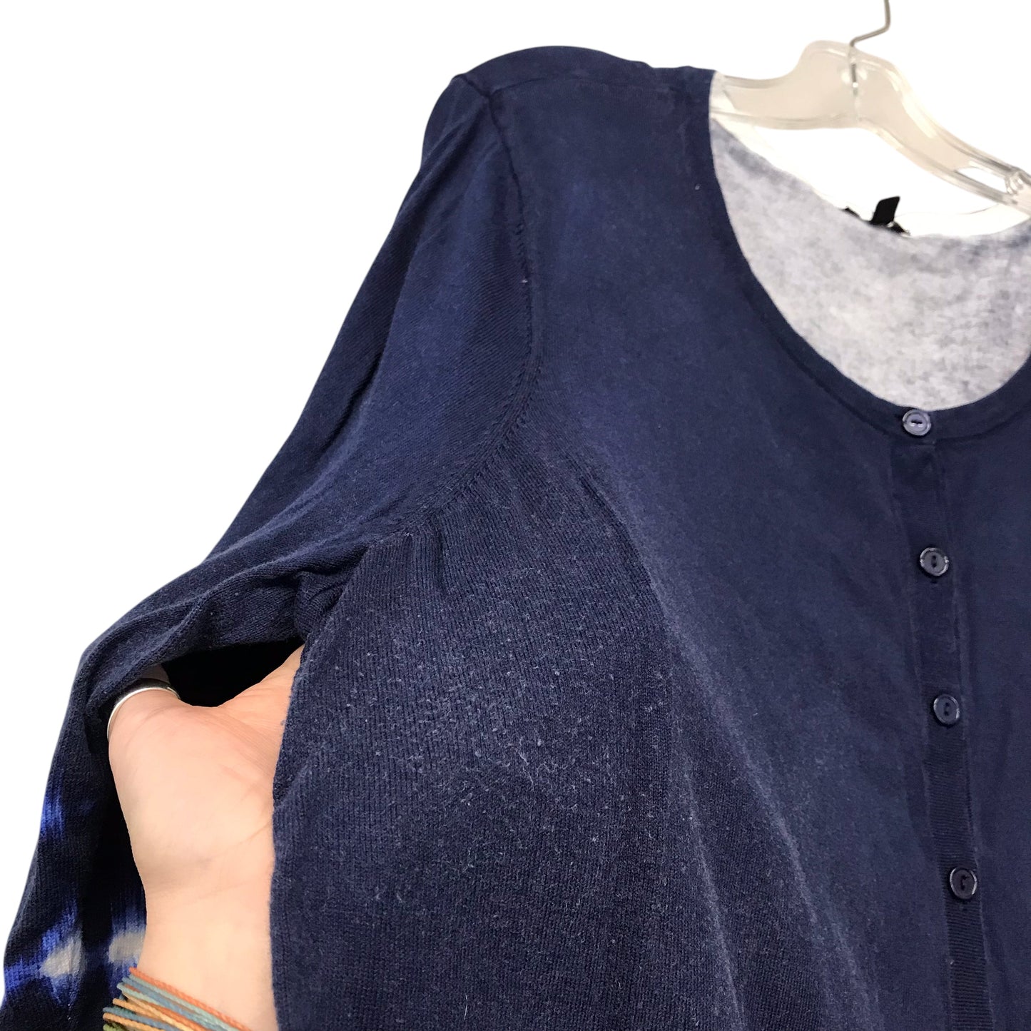 Sweater Cardigan By Talbots In Blue, Size:3X