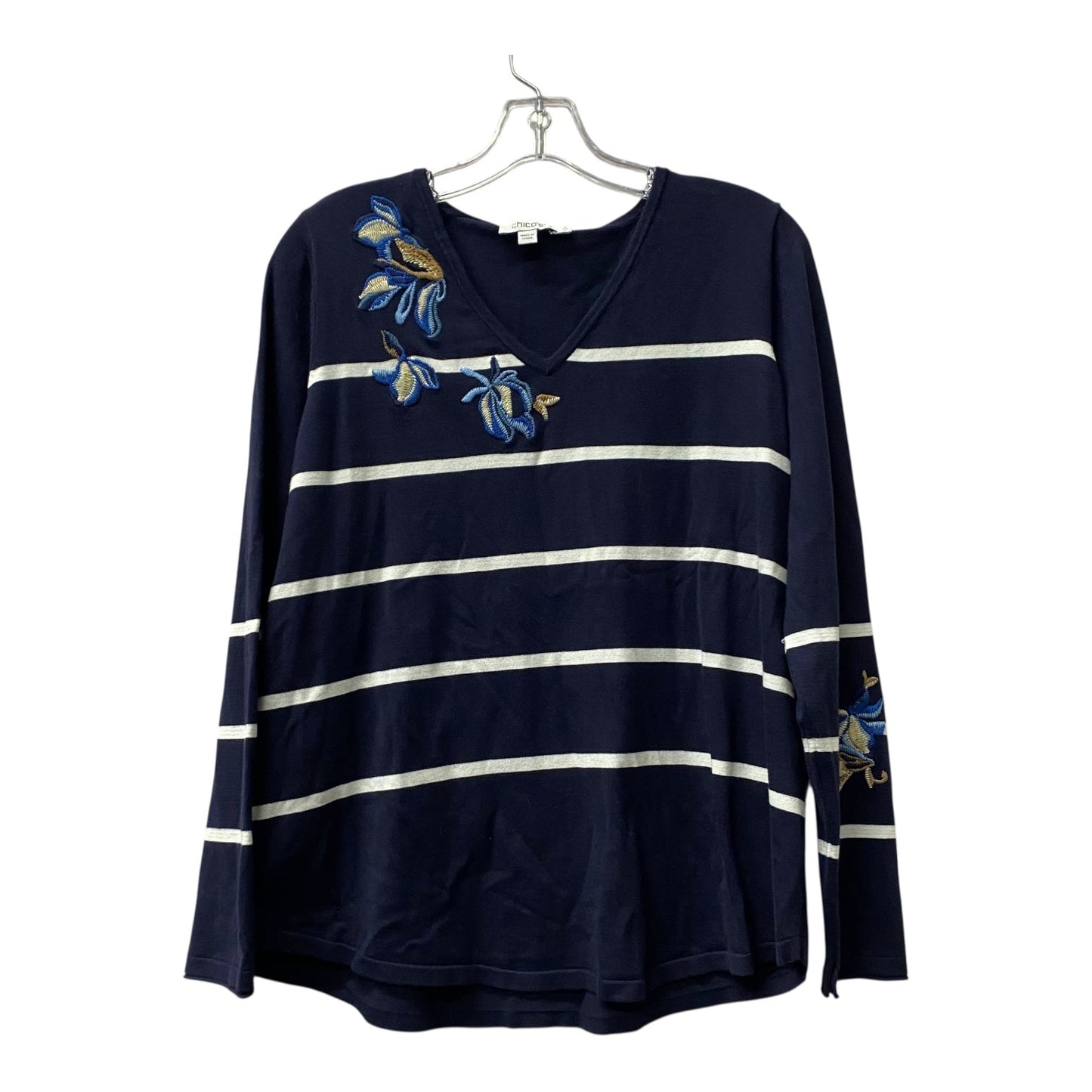 Top Ls By Chicos In Blue, Size:L