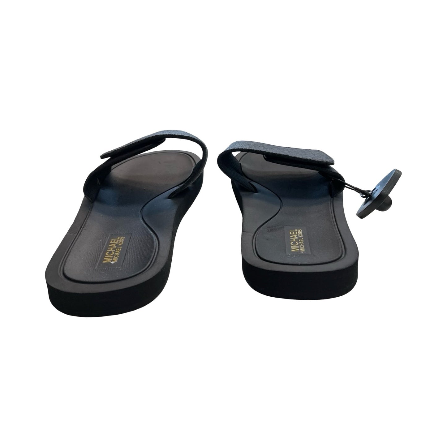 Sandals Flats By Michael By Michael Kors In Black, Size:10