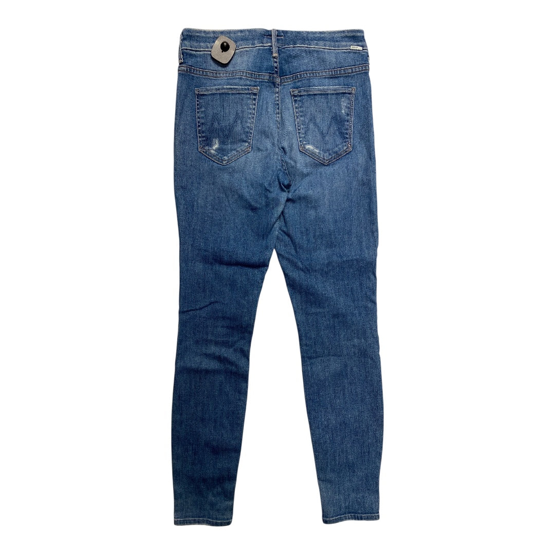 Jeans Skinny By Mother In Blue Denim, Size:6