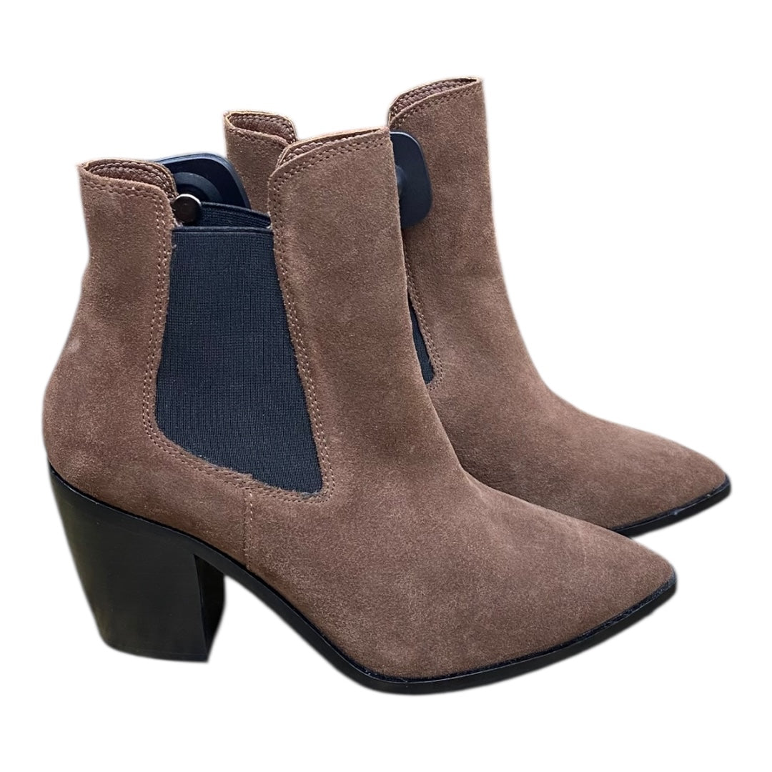 Boots Ankle Heels By Chinese Laundry In Brown, Size:6.5
