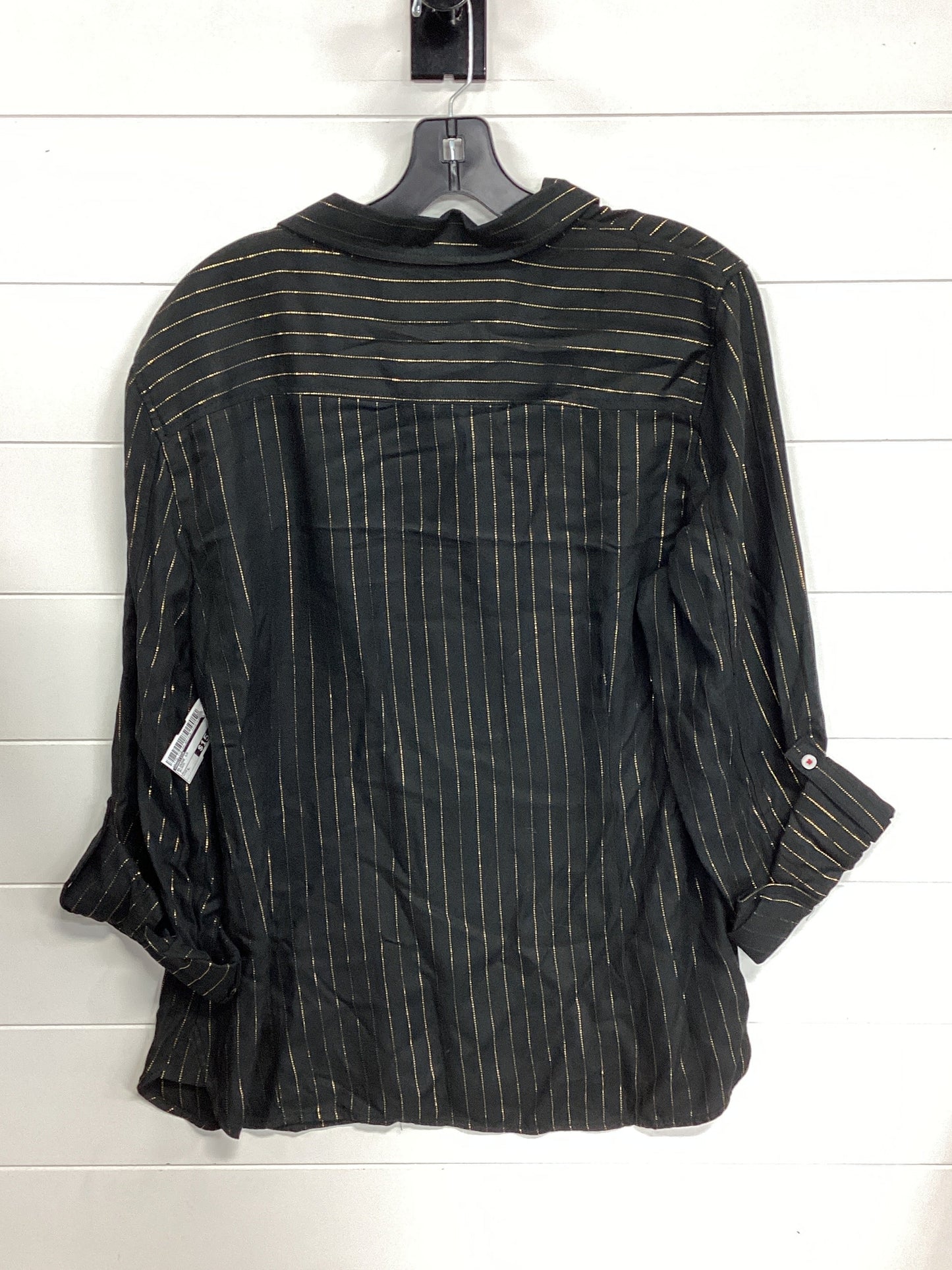 Blouse Ls By Nautica In Black, Size:L