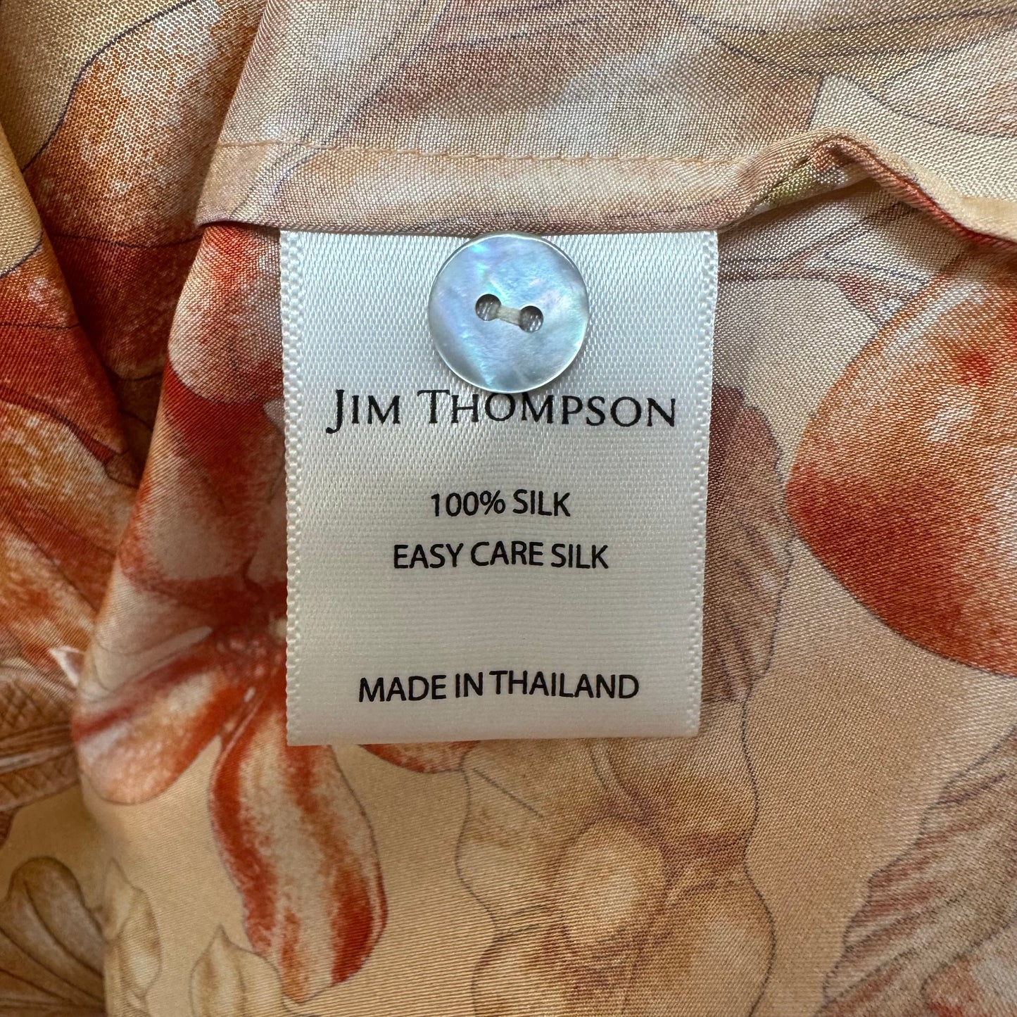 Silk Top Sleeveless By Jim Thompson In Orange & Red, Size: Xs