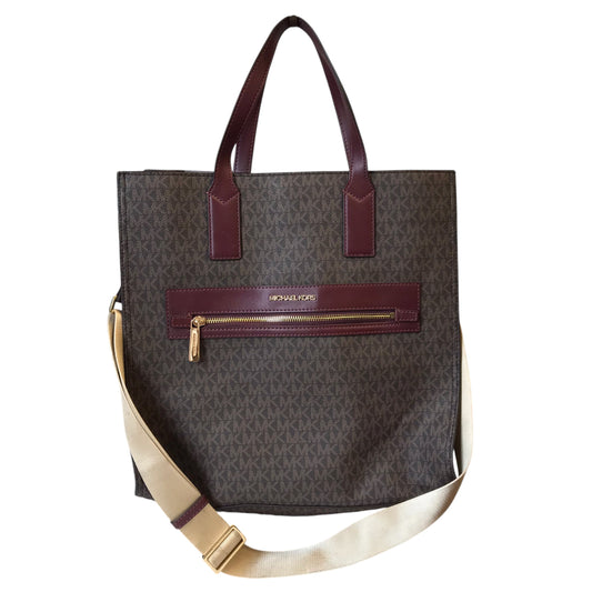 Handbag Designer By Michael Kors In Red & Tan, Size:Large