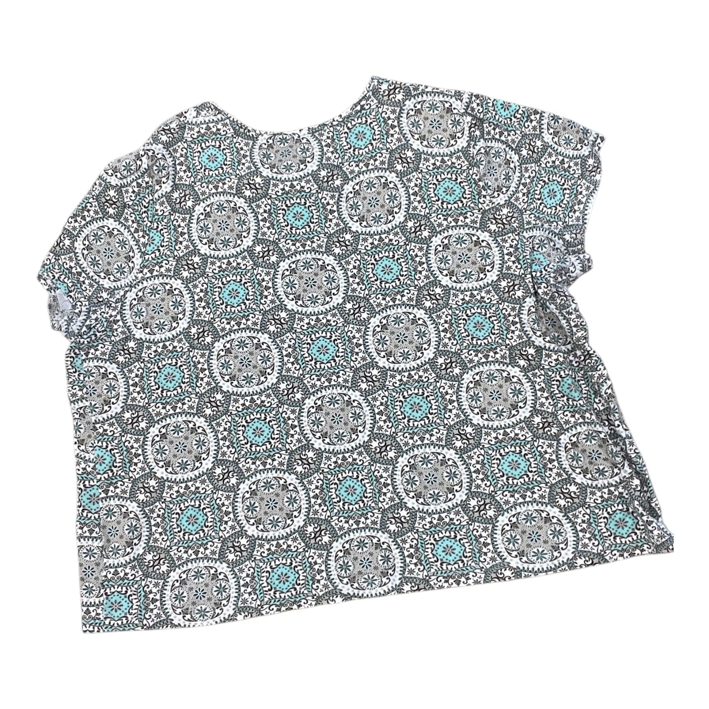 Top Ss By Croft And Barrow In Green & White, Size:3X