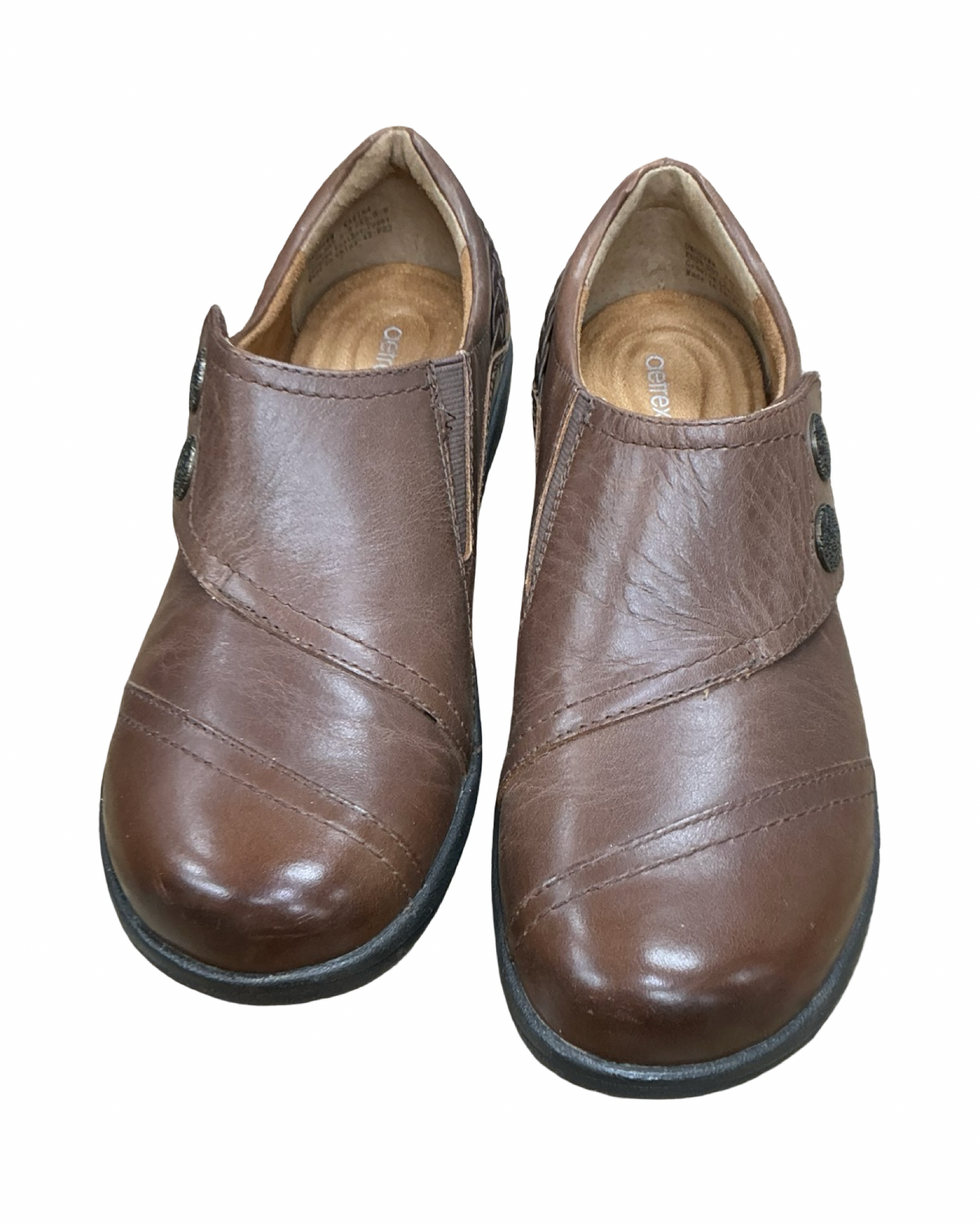 Shoes Flats By Aetrex In Brown, Size:7.5