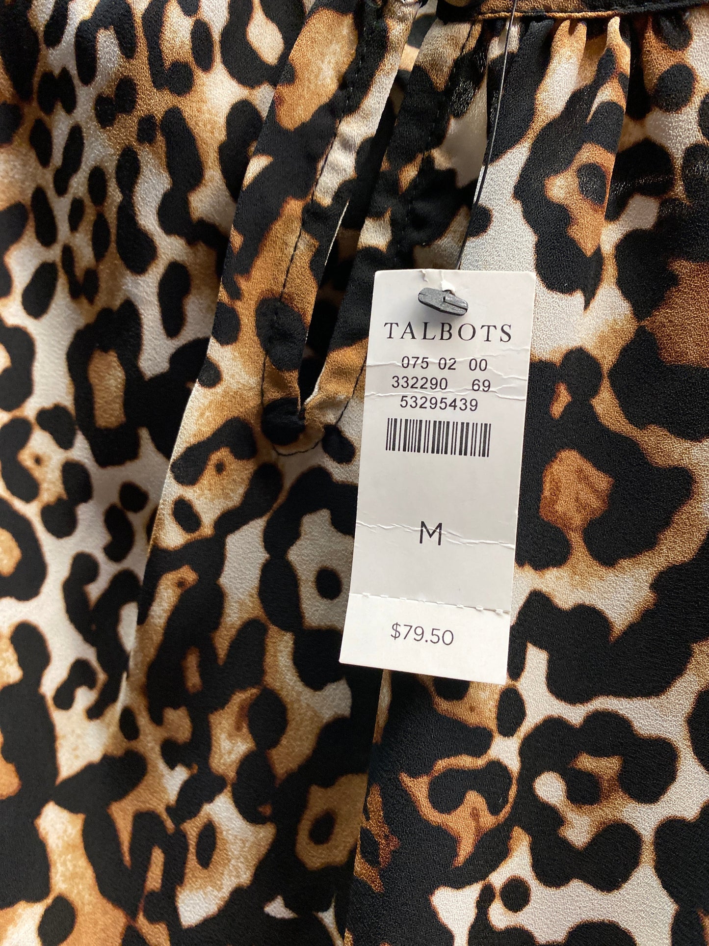 Top Short Sleeve By Talbots In Animal Print, Size: M