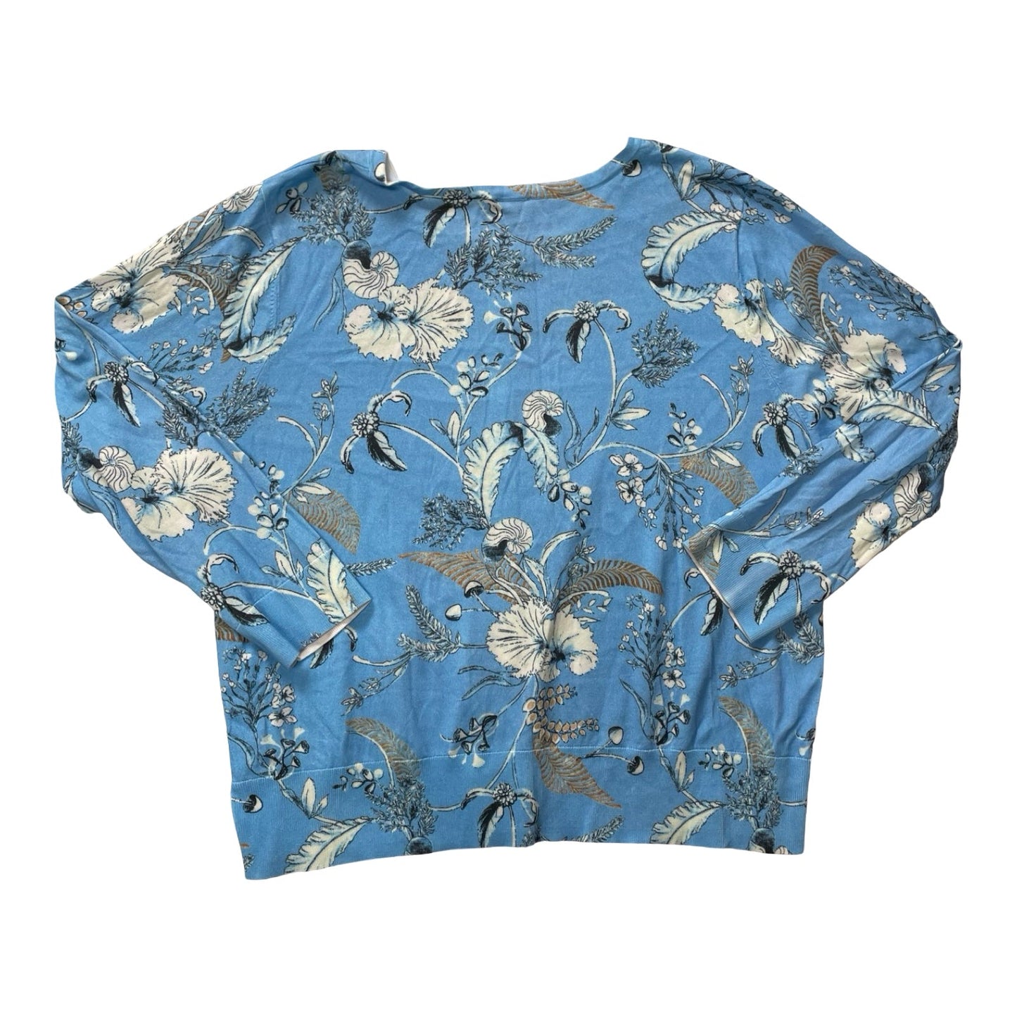 Sweater Cardigan By Talbots In Blue, Size:3X