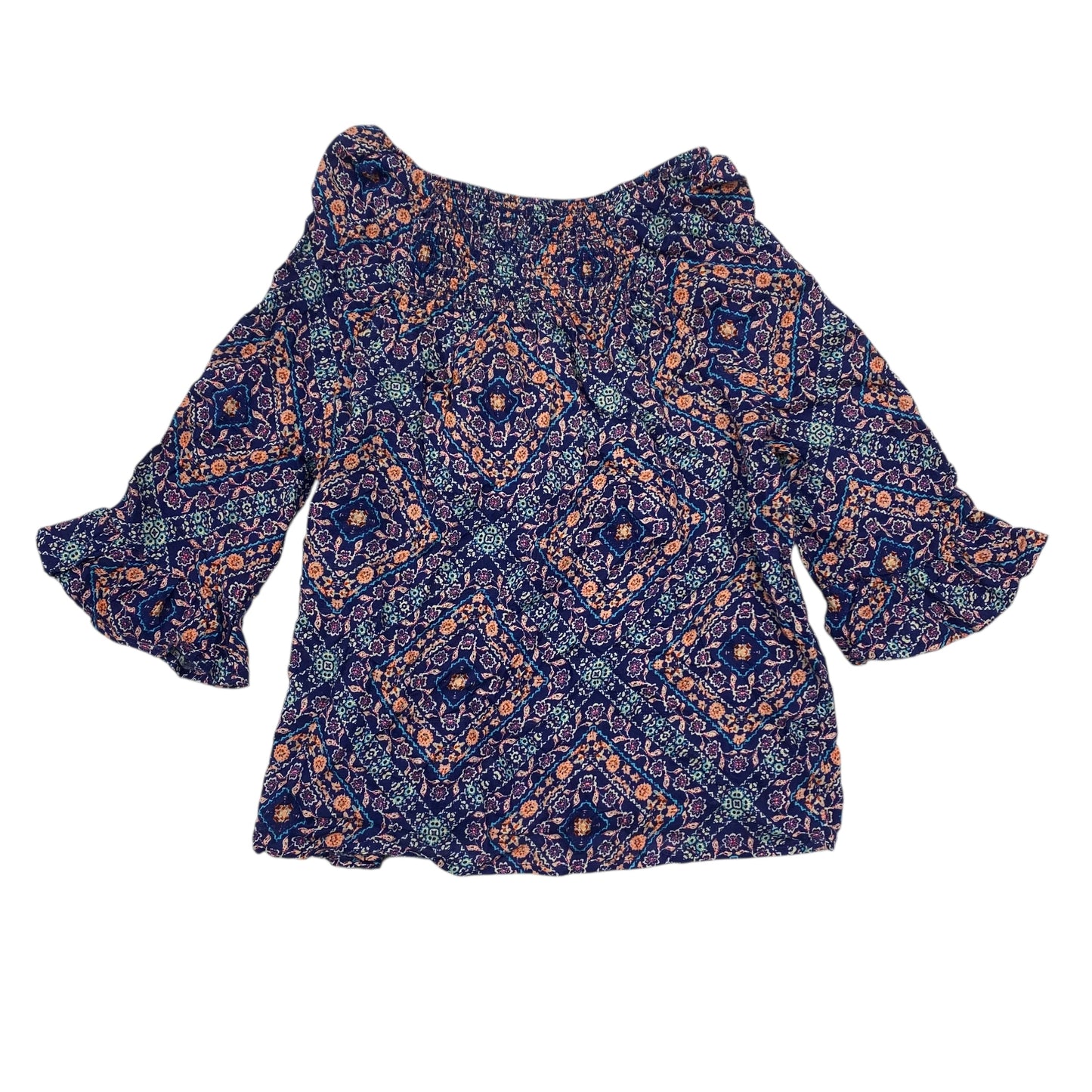 Top 3/4 Sleeve By Croft And Barrow In Multi, Size:Xsp