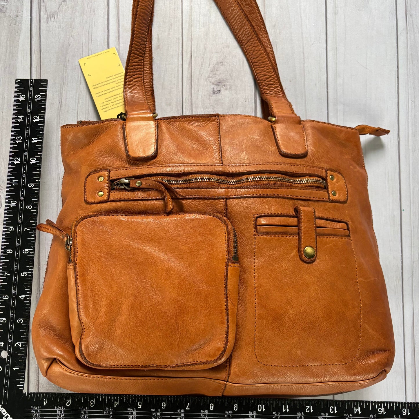 Handbag Leather By Marta Ponti, Size: Large