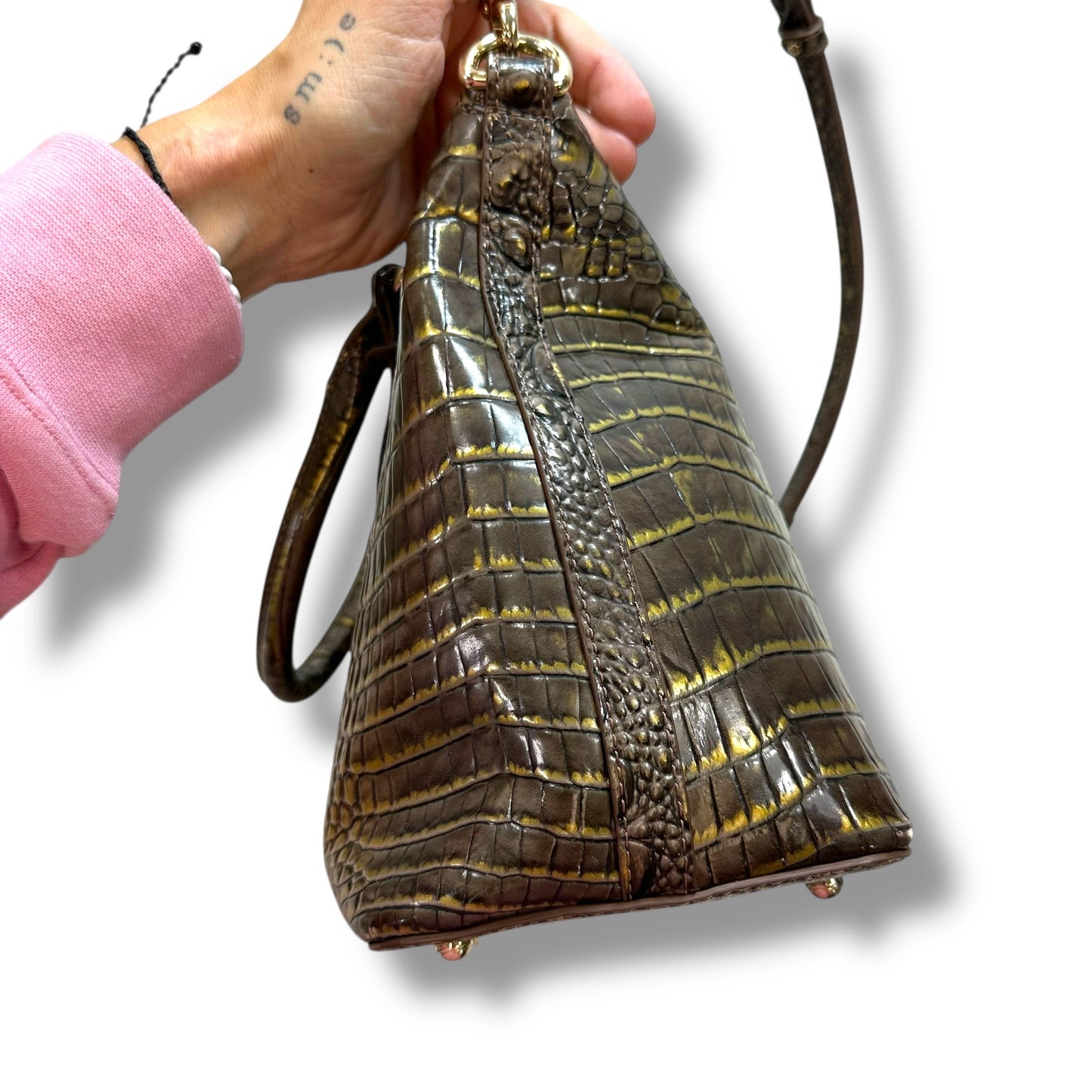 Duxbury Satchel - Instinct Ombre Melbourne Handbag Designer By Brahmin, Size: Small