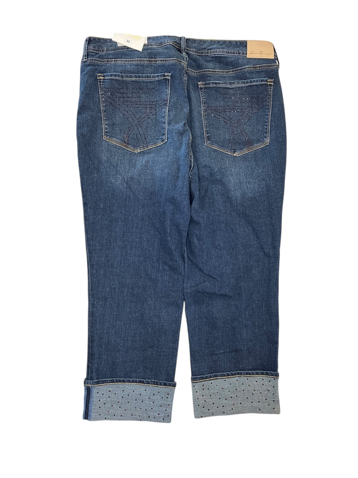 Jeans Boyfriend By Seven 7 In Blue Denim, Size:22