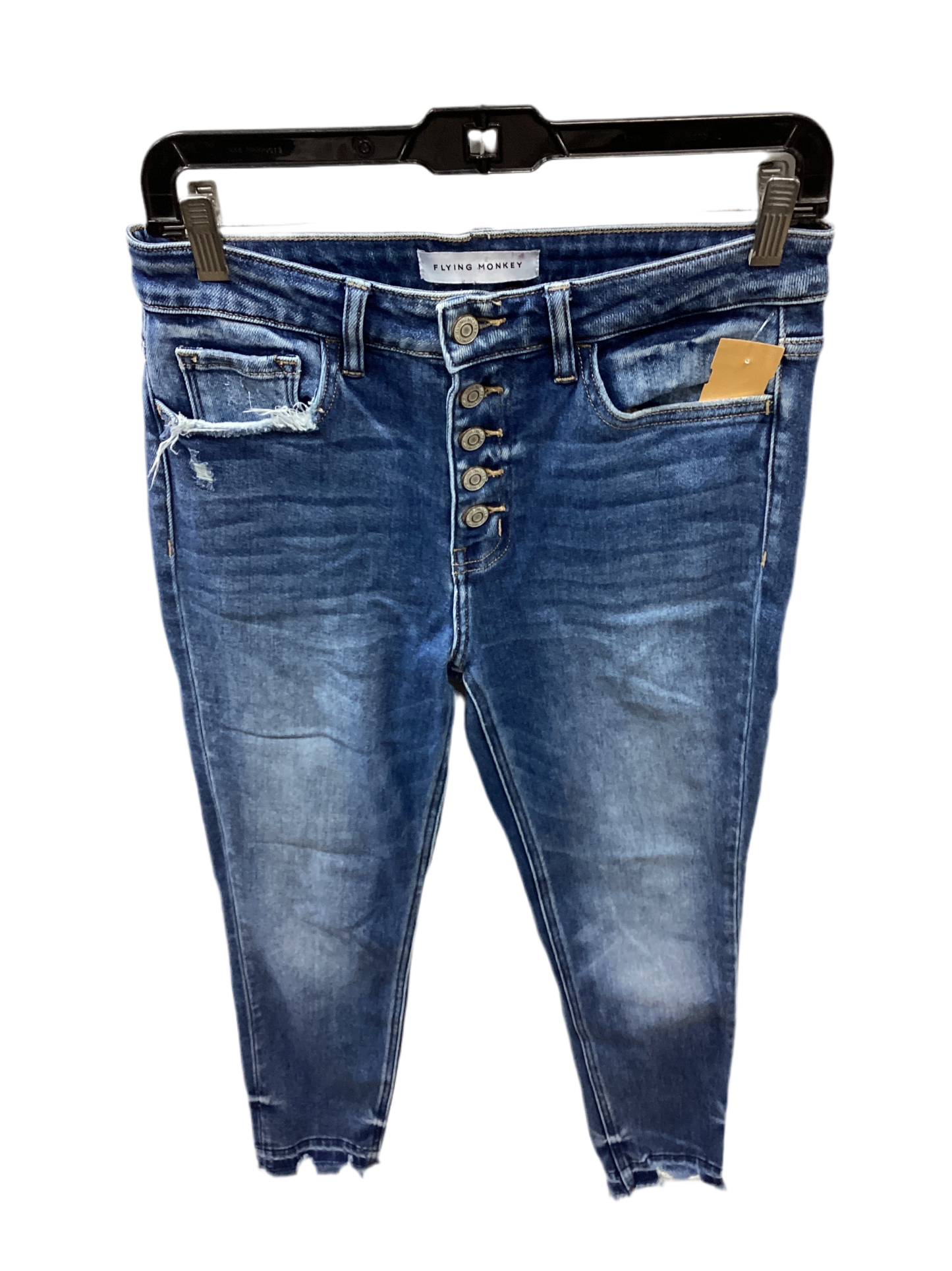 Jeans Skinny By Flying Monkey In Blue Denim, Size:6