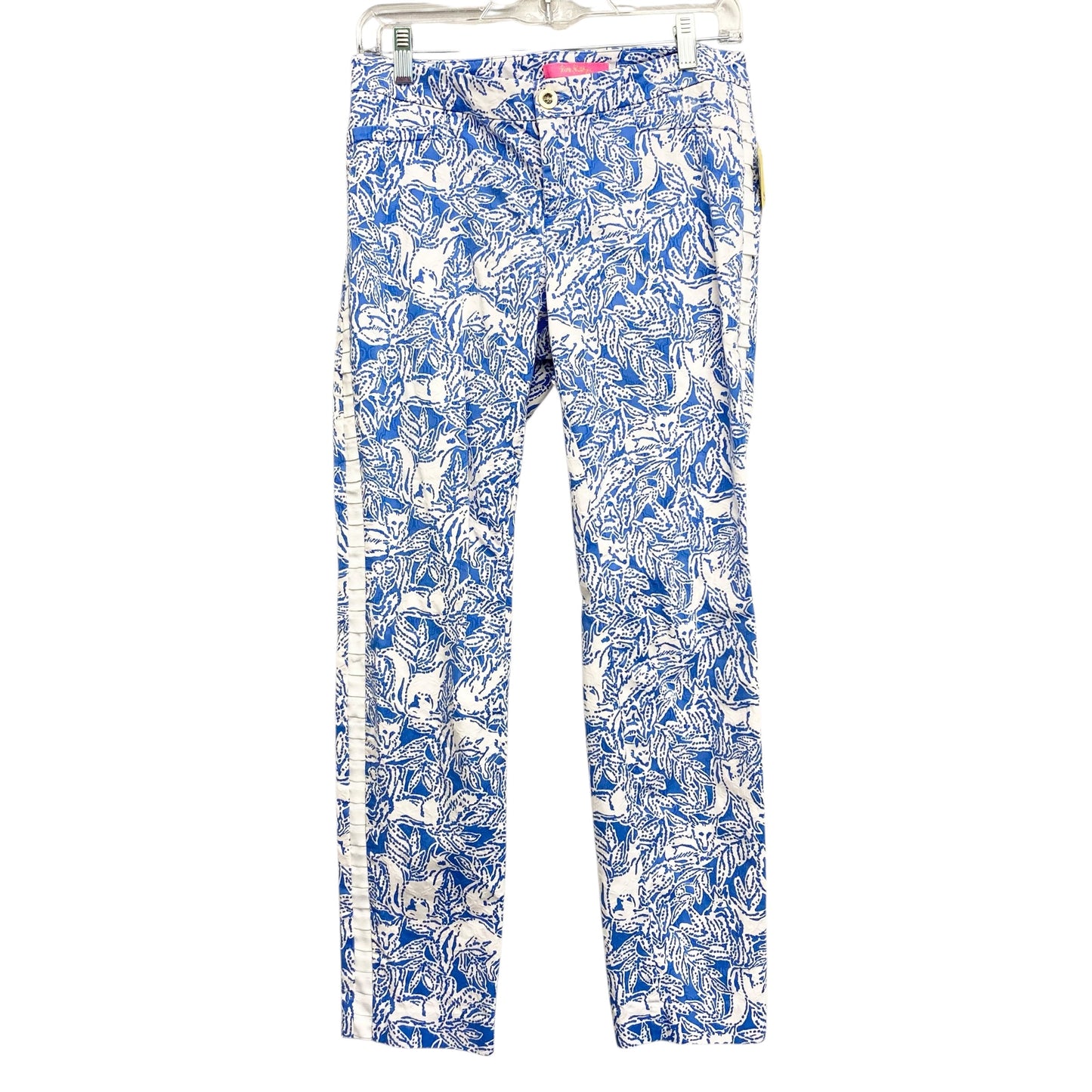 Pants Designer By Lilly Pulitzer In Blue & White, Size:6