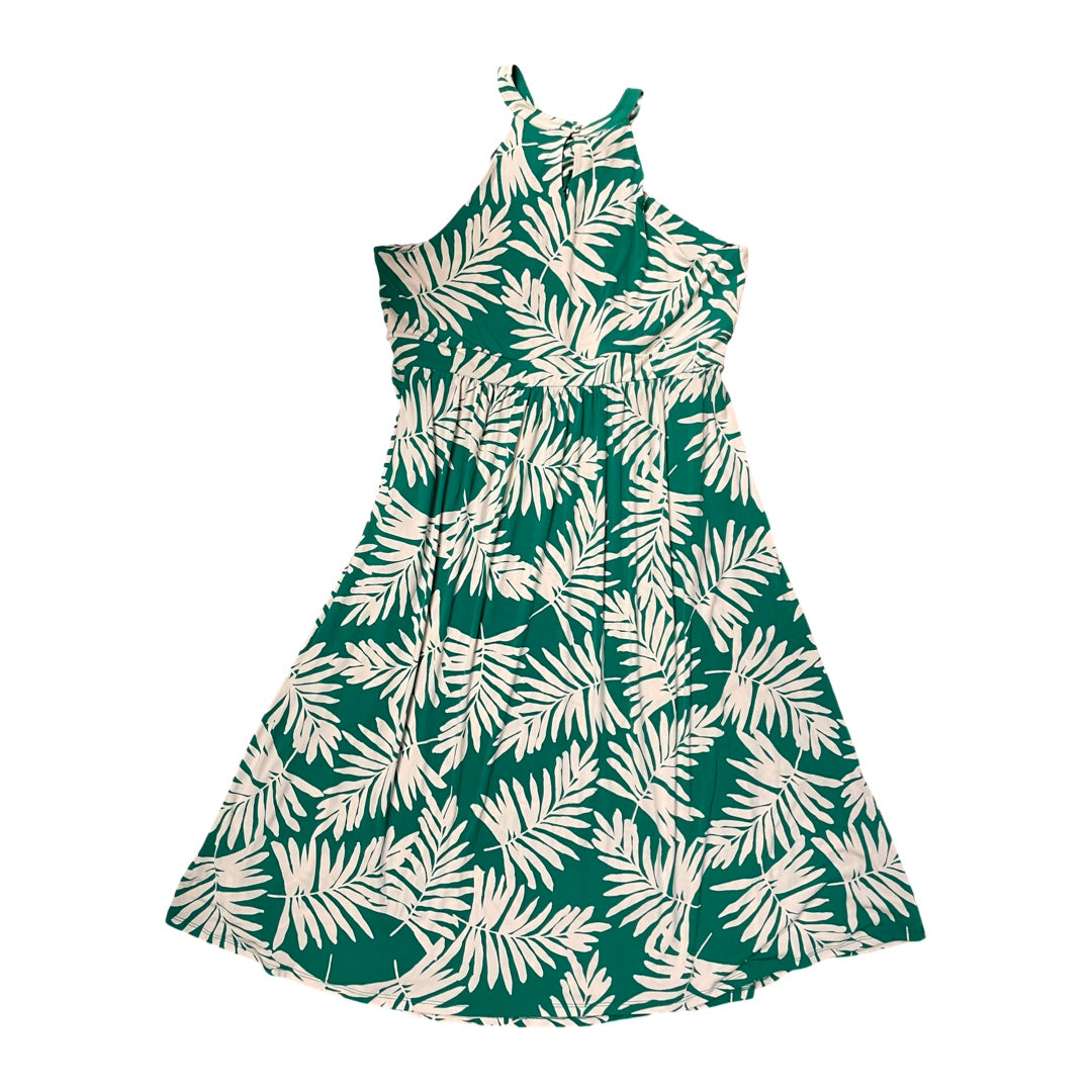 Dress Casual Maxi By Torrid In Green & White, Size:3