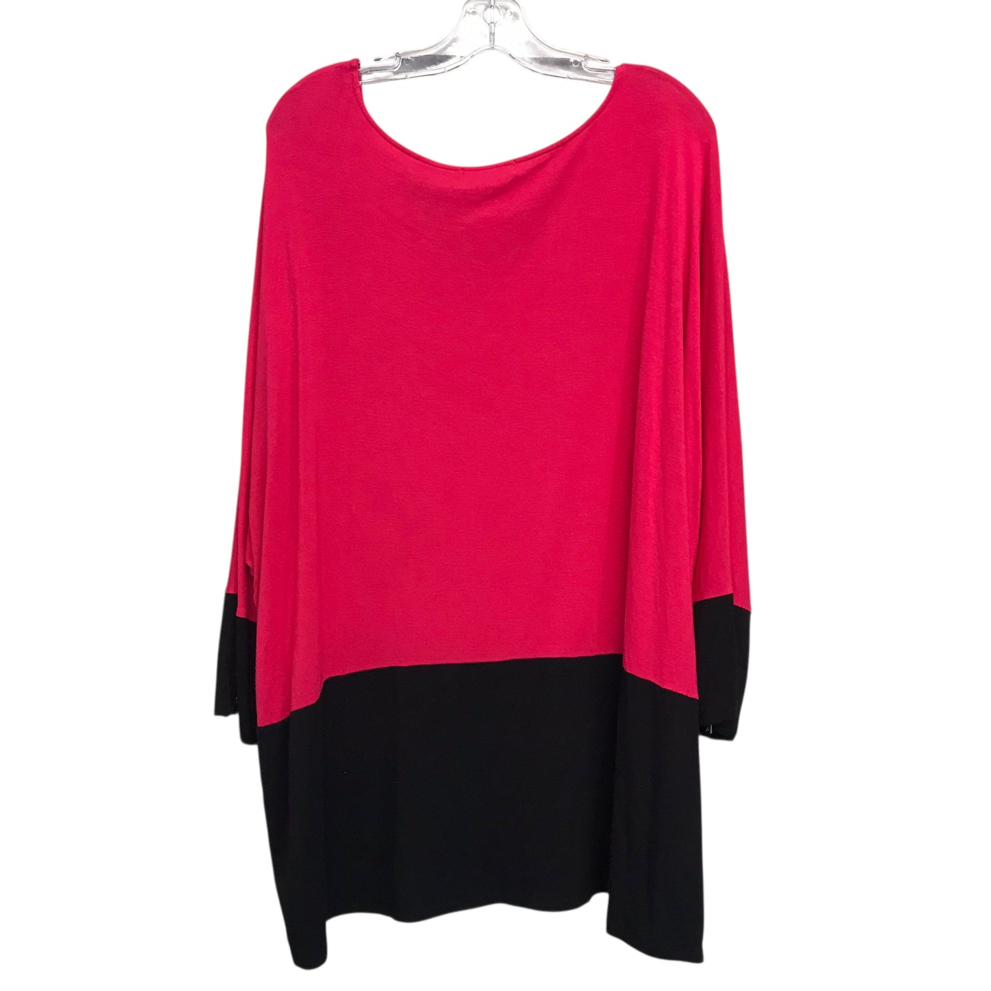 Top Ls By Calvin Klein In Black & Pink, Size:3X
