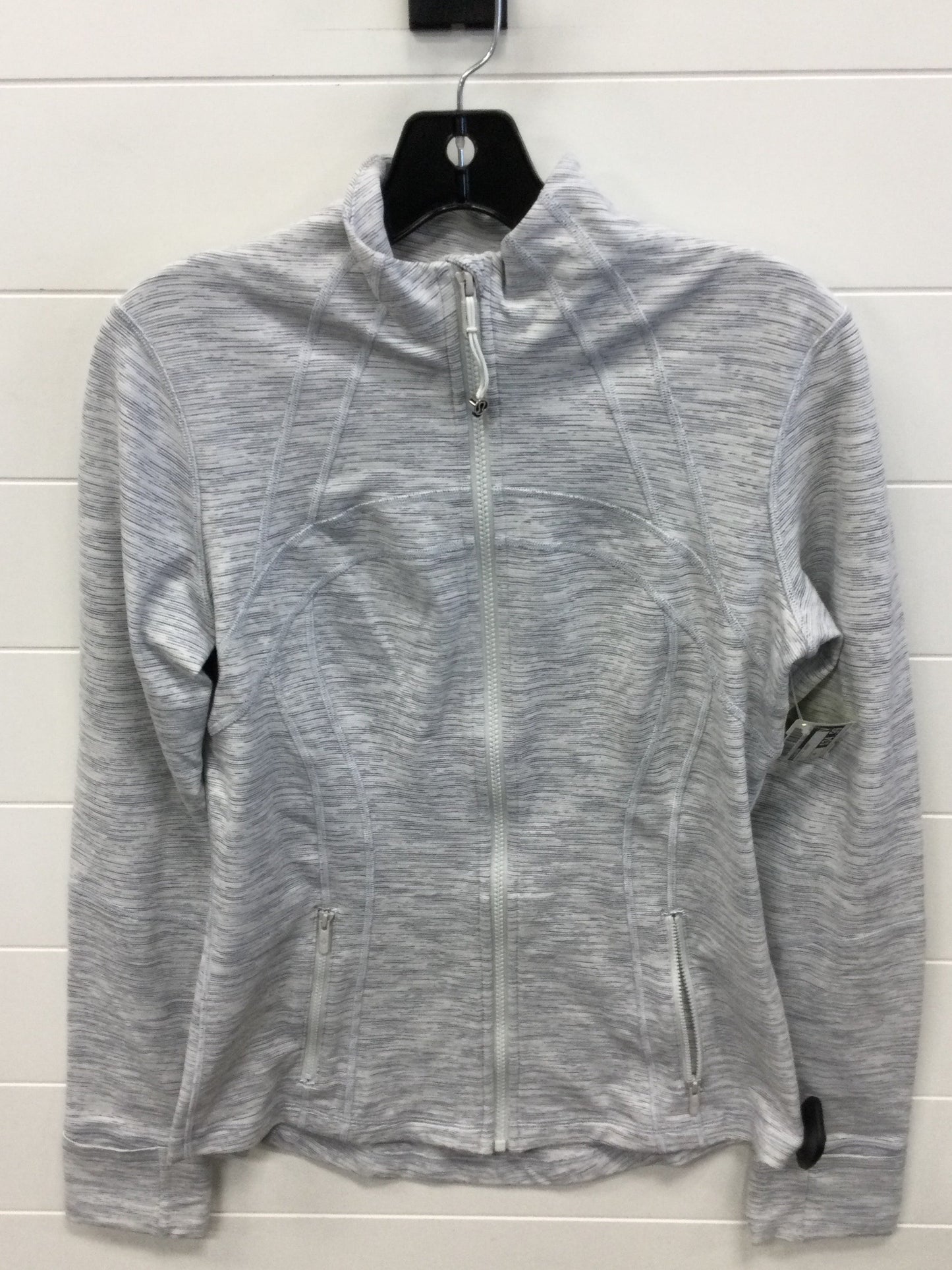 Athletic Jacket By Lululemon In Grey, Size:10