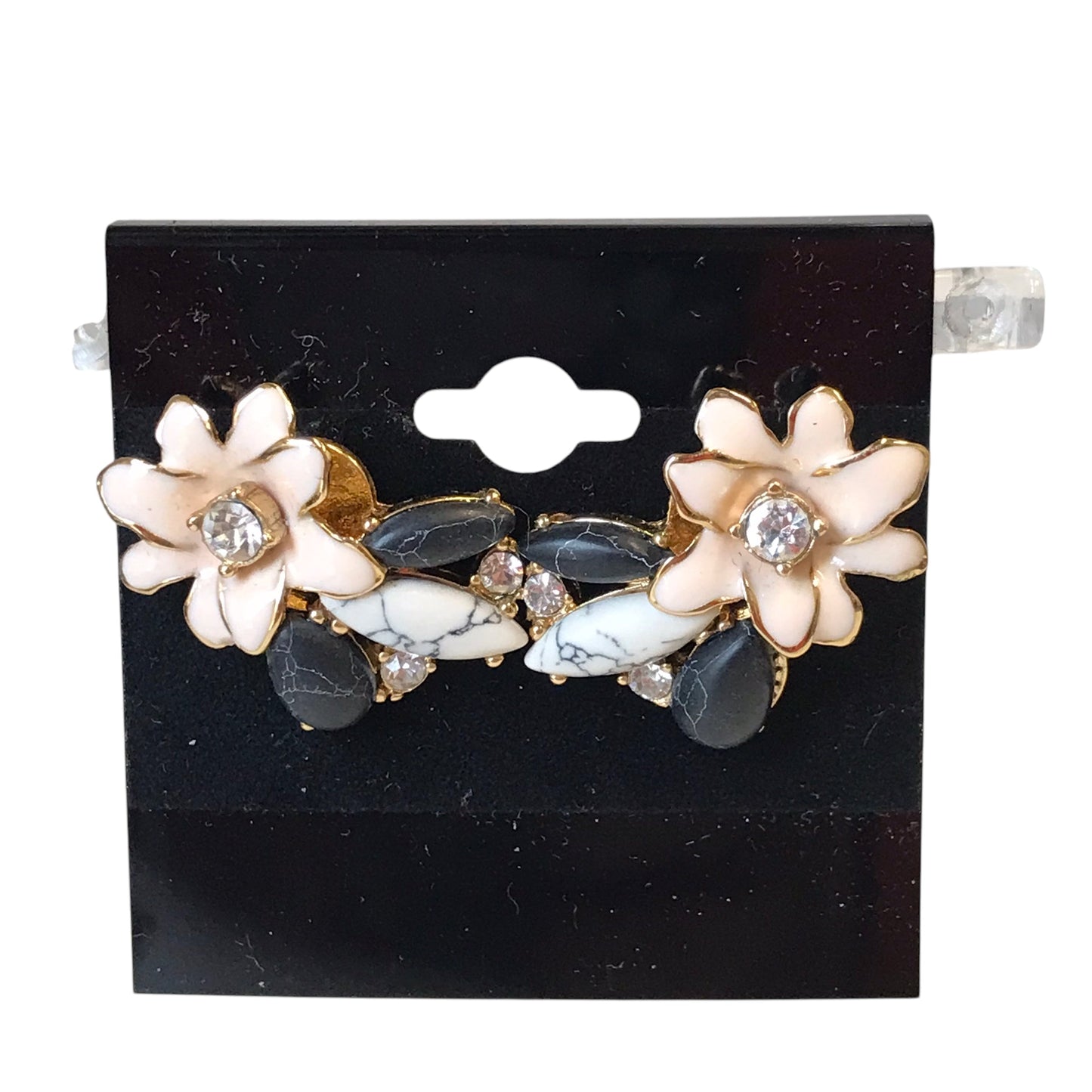 Earrings Statement In Black & Cream