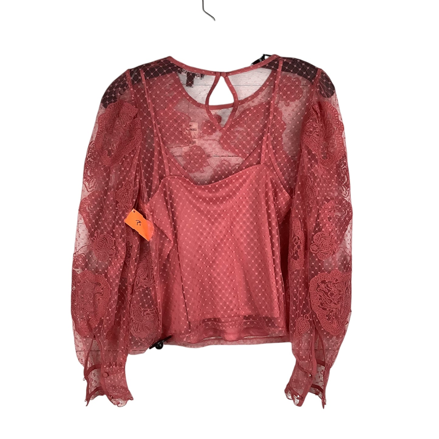Top Long Sleeve By Express In Pink, Size: Xs