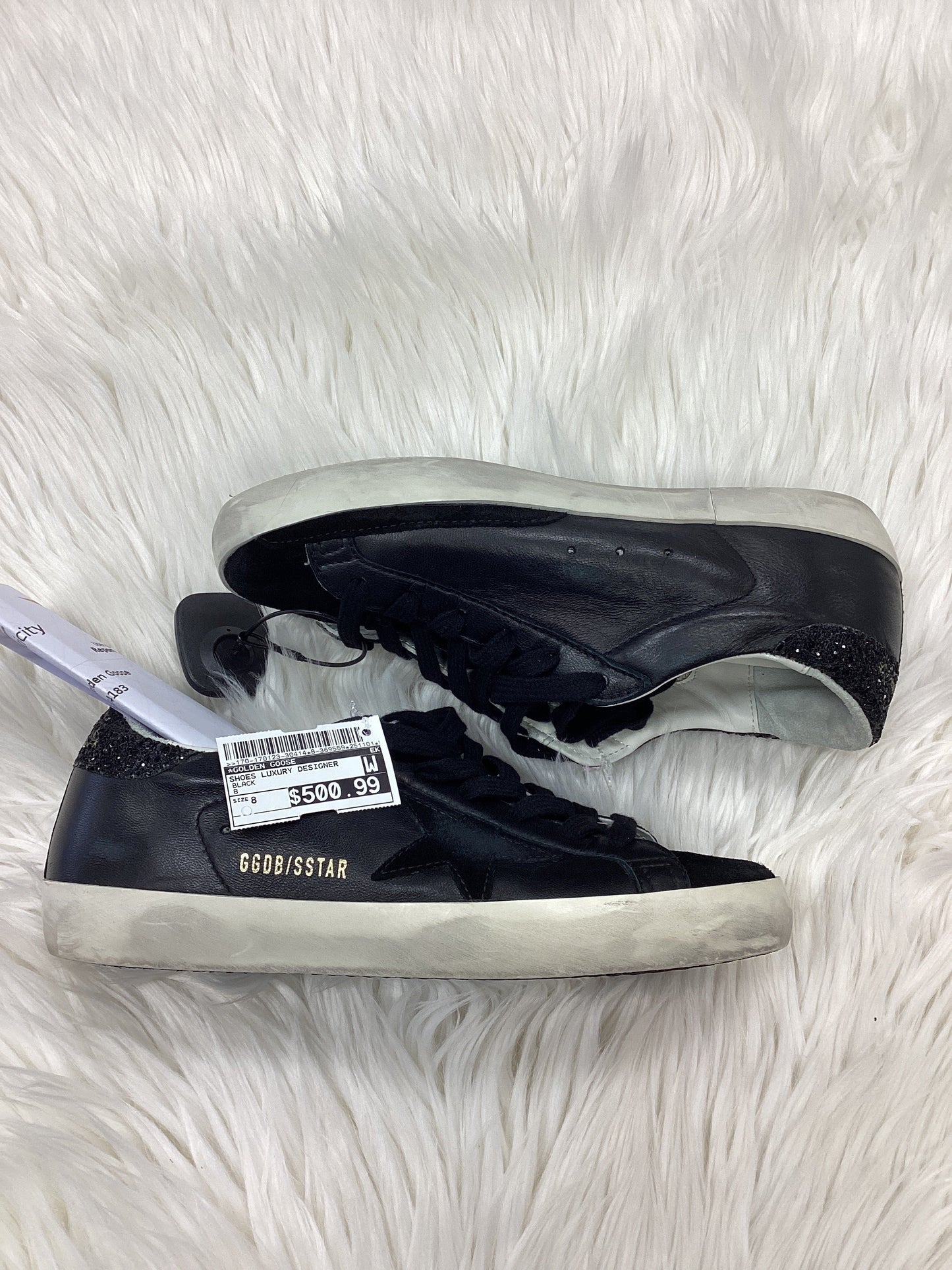 Shoes Luxury Designer By Golden Goose In Black, Size:8