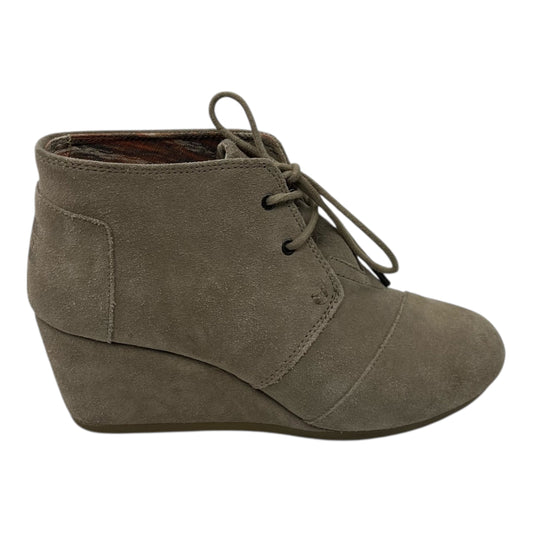 Boots Ankle Heels By Toms In Tan, Size:8.5