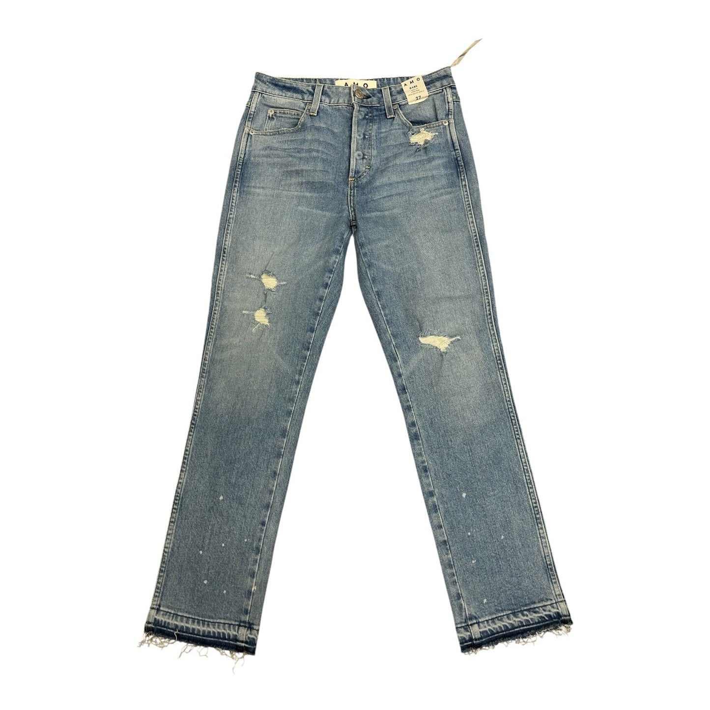 Jeans Straight By Amo In Blue Denim, Size:4