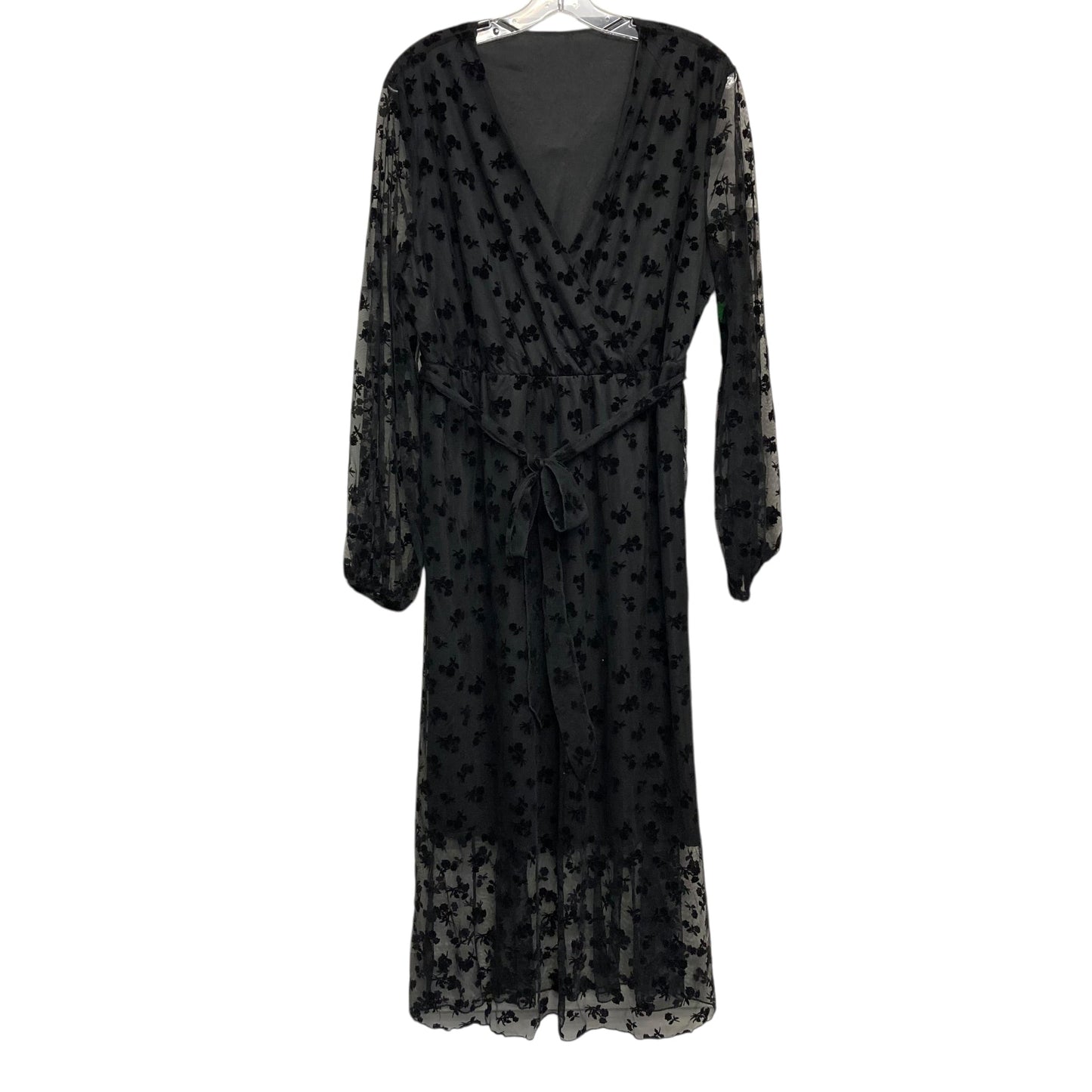 Dress Party Midi By Shein In Black, Size:1X