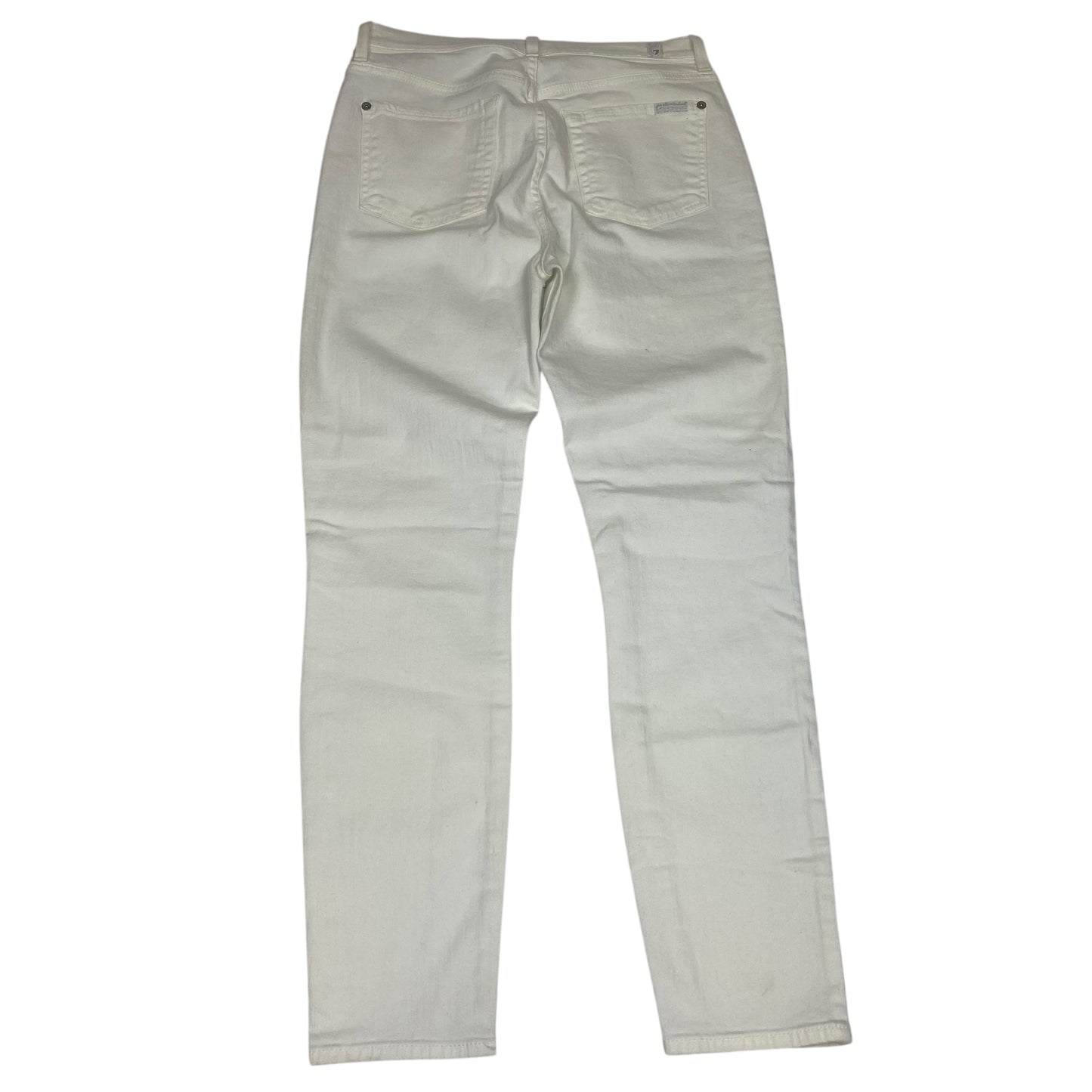 Jeans Designer By 7 For All Mankind In White Denim, Size:6