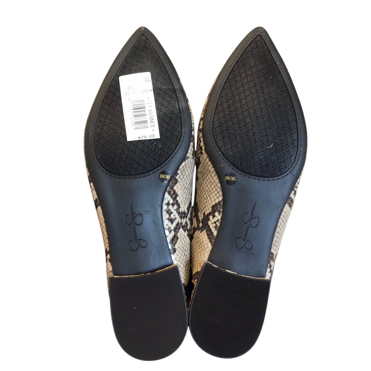 Shoes Flats By Jessica Simpson In Snakeskin Print, Size:8