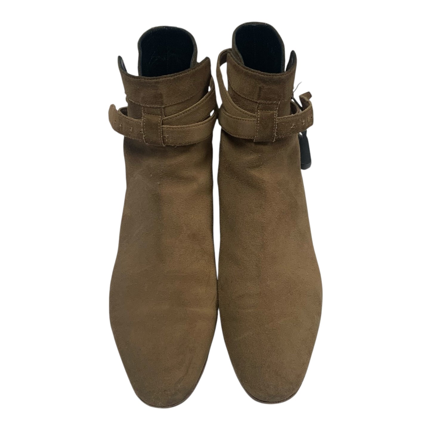 Boots Luxury Designer By Yves Saint Laurent In Tan, Size: 10