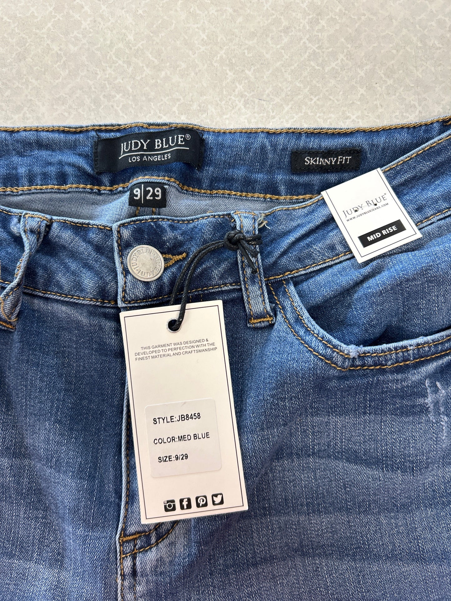Jeans Skinny By Judy Blue In Blue Denim, Size:8