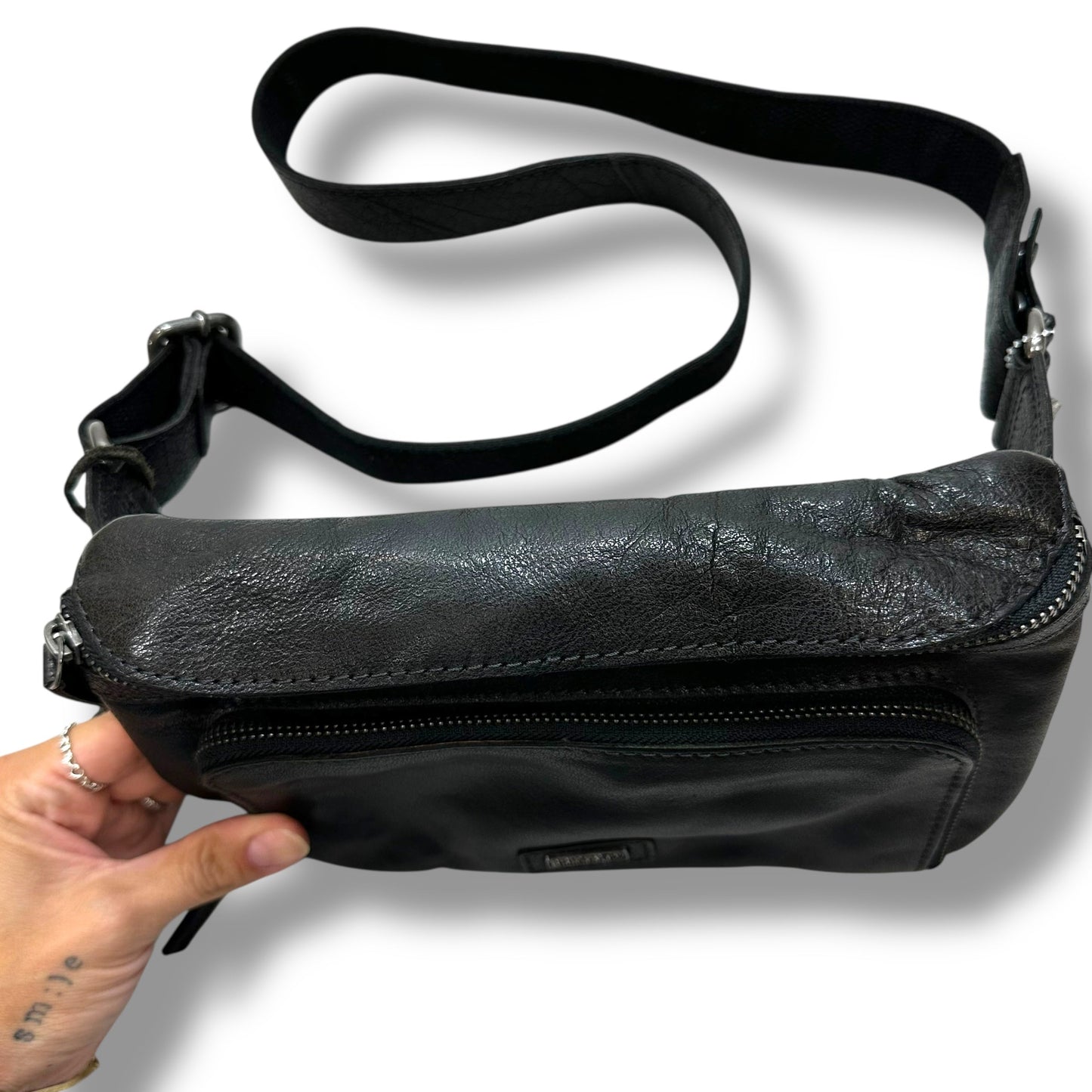 Leather Belt Bag By SPIKES & SPARROW, Size: Small