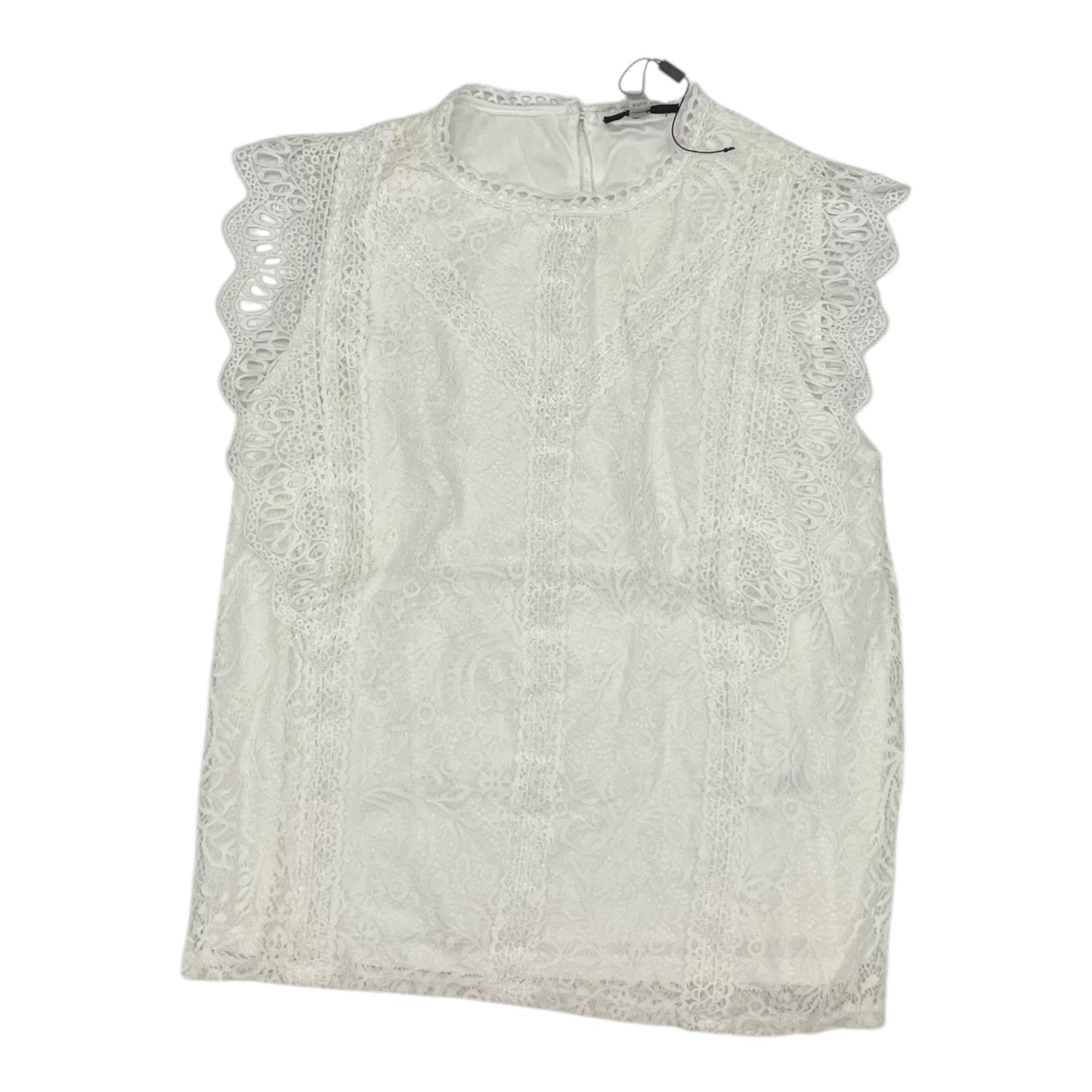 Blouse Ss By Cable And Gauge In White, Size:Xl