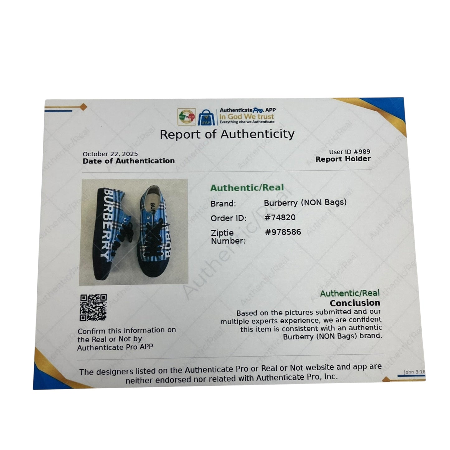 Shoes Luxury Designer By Burberry In Black & Blue, Size: 6