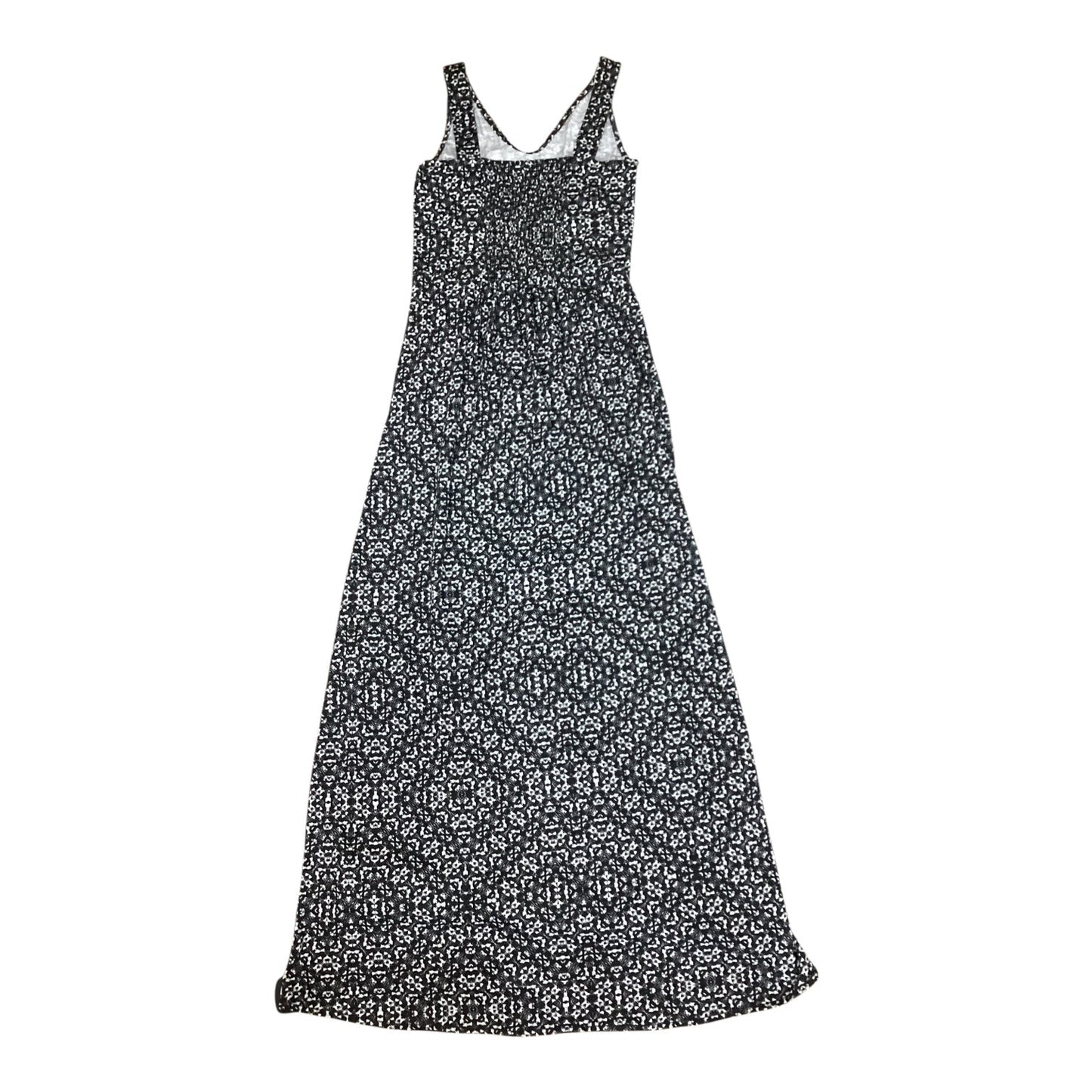 Dress Casual Maxi By Eddie Bauer In Grey & White, Size:M